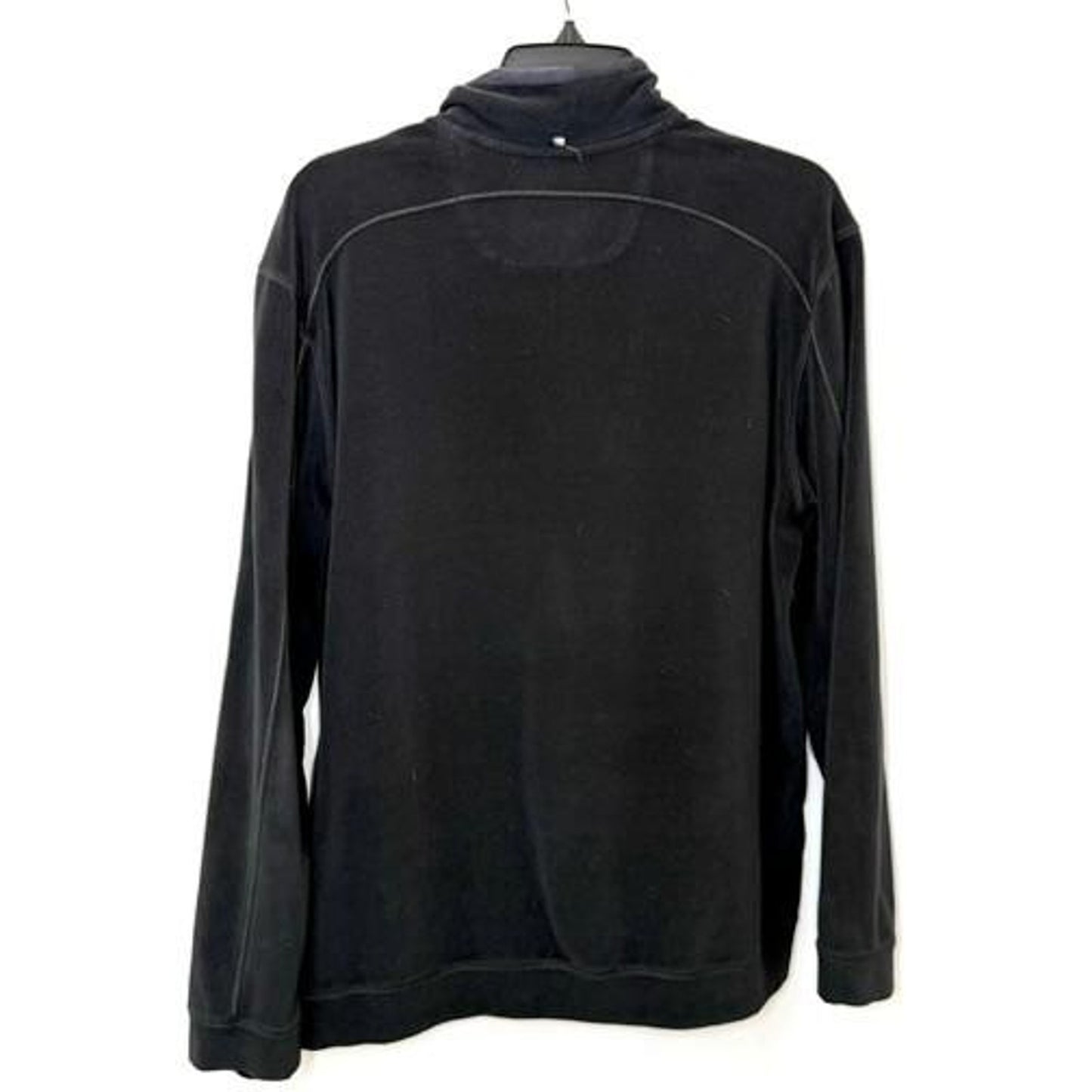 Tommy Bahama Paradise Tech 1/4 Zip Pullover Sweatshirt Mens Medium Black Fleece