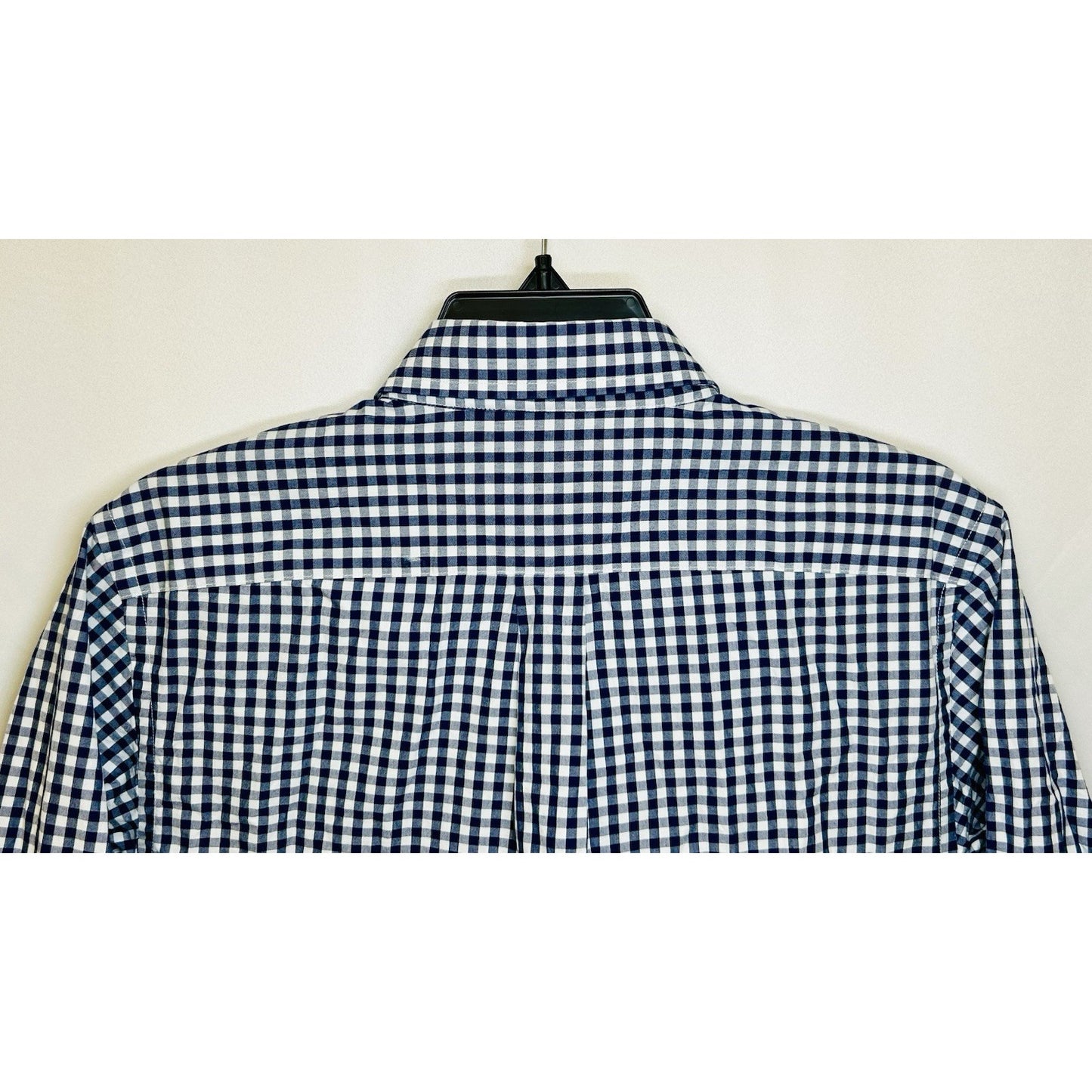 Boys Vineyard Vines L 16-18 Blue Check Long Sleeve Button Up Shirt / Whale Shirt