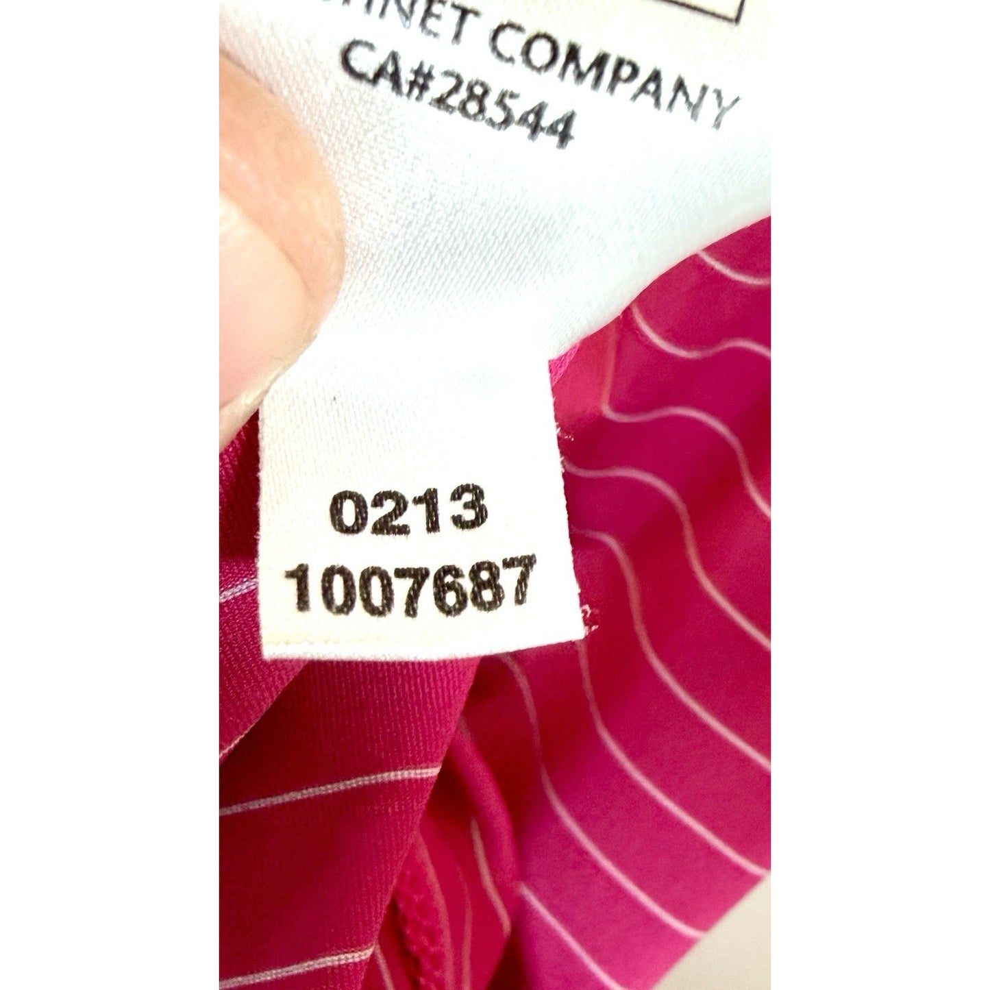 FootJoy Mens Golf Polo Shirt Pink White Striped Stretch Embroidered Top Tall L