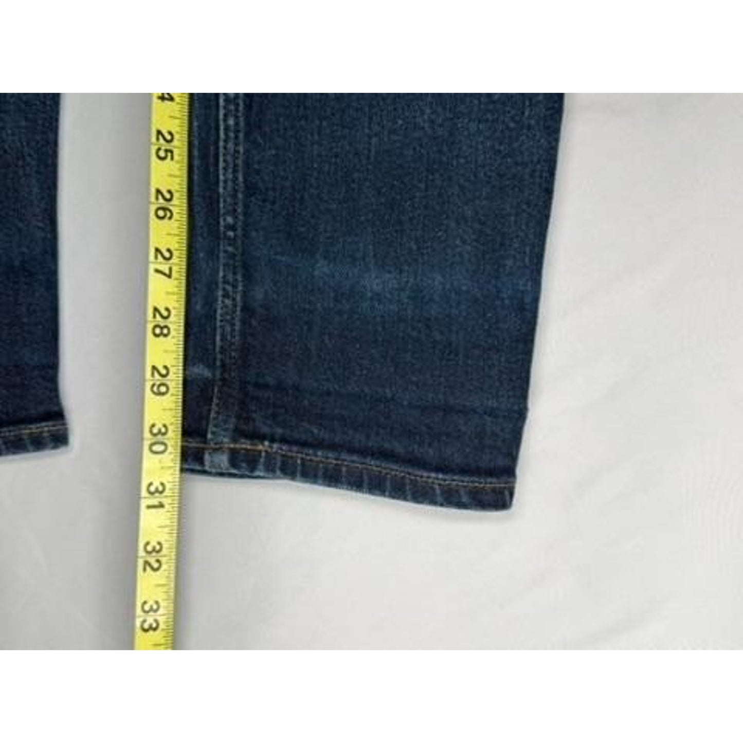 Hudson Jeans Mens 34 Blue Denim Relaxed Skinny Distressed Stretch Pants