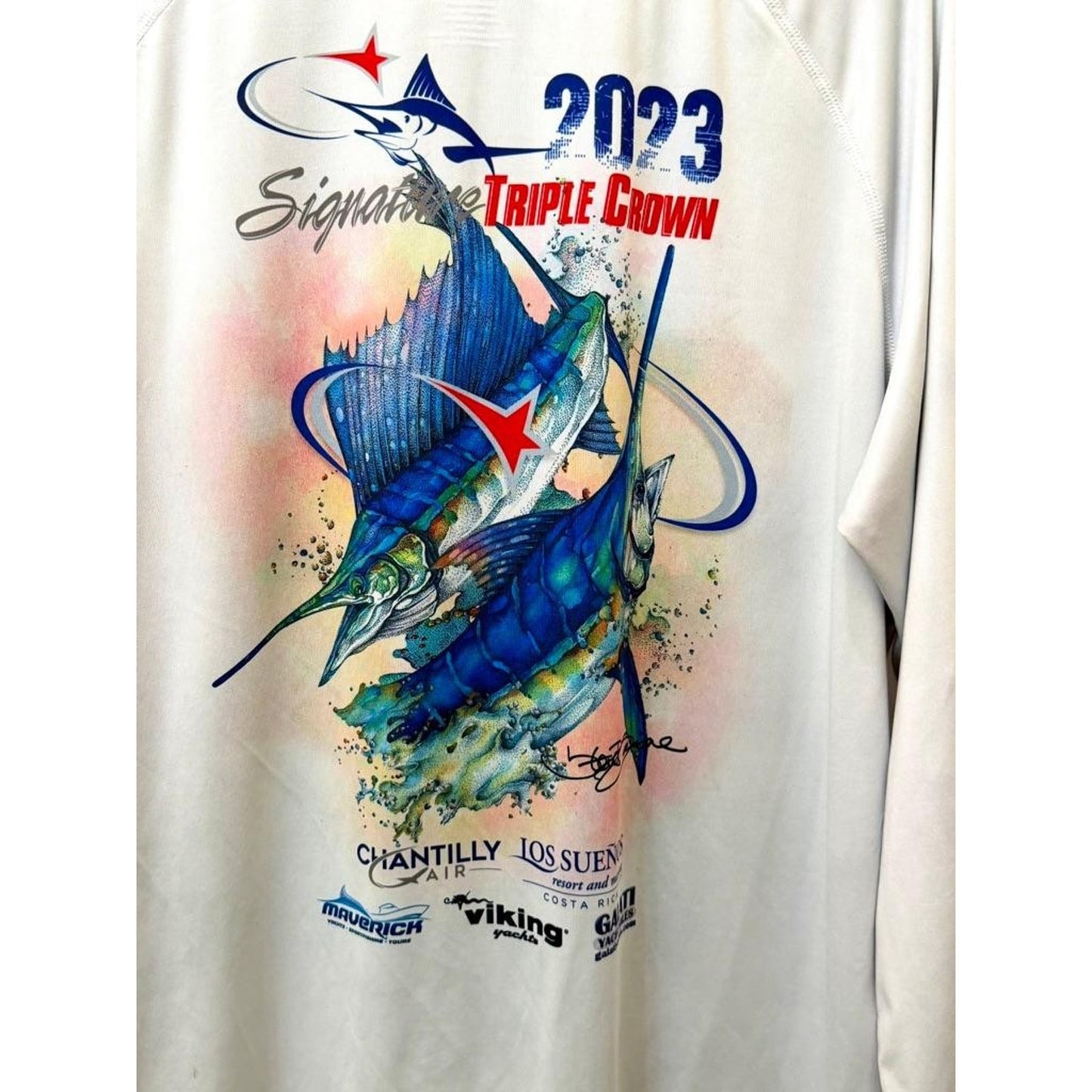 AFTCO Signature Triple Crown 2023 Fishing Shirt Mens Large Gray Long Sleeve