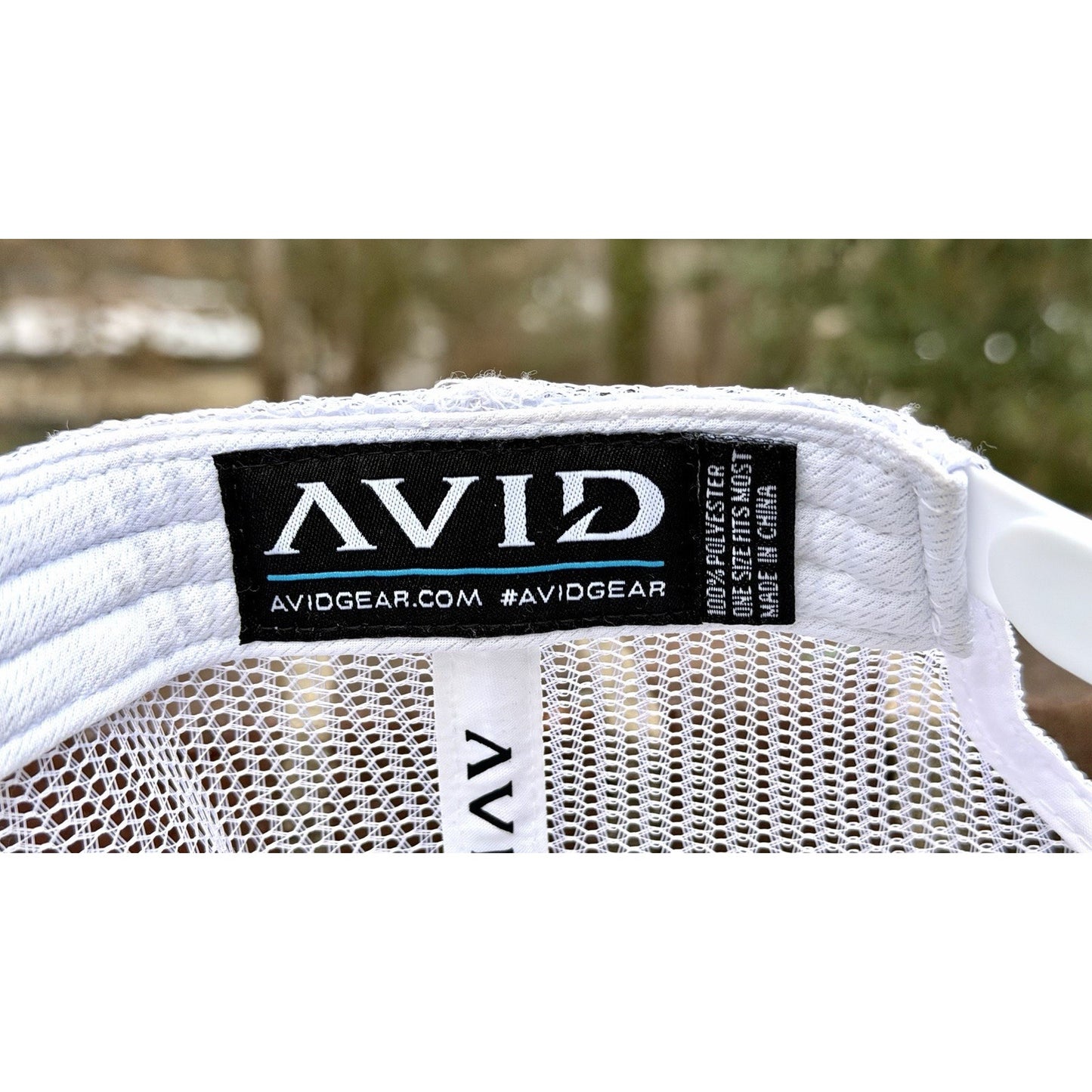 AVID Fishing Layday Trucker Hat Snapback Mesh Back Fish Hook Patch
