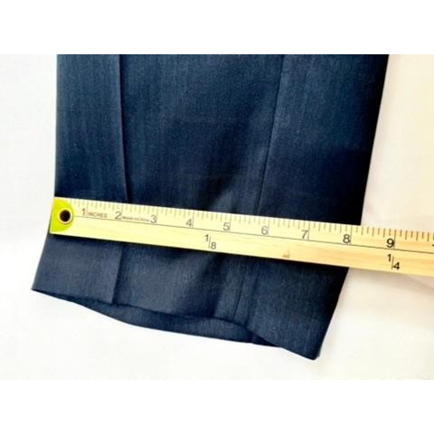 Ralph Lauren Dress Pants Mens 34x30 Navy Blue Plaid Stretch Flat Front Trousers