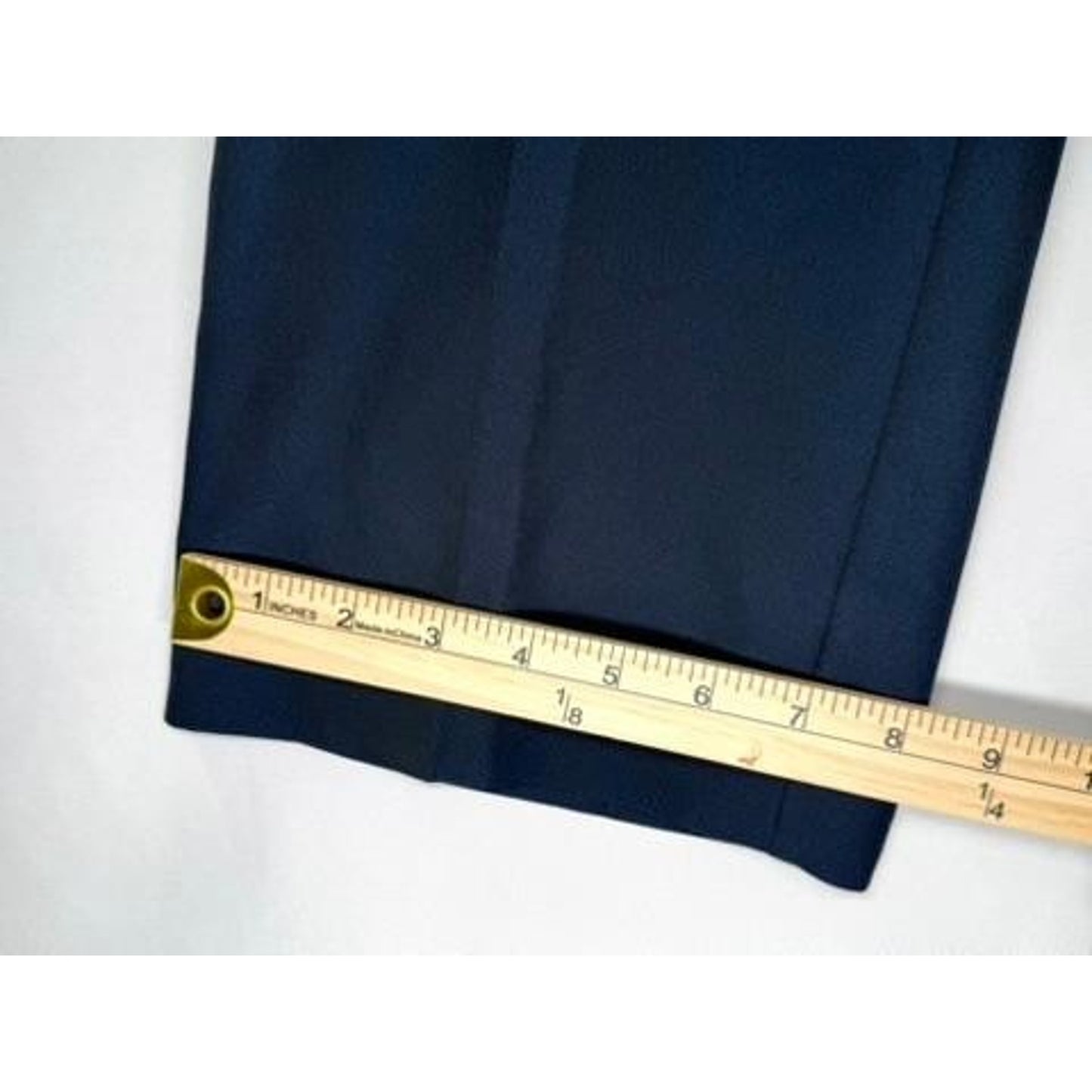 Hart Schaffner Marx Dress Pants Mens 34x30 Navy Blue Flat Front Polyester