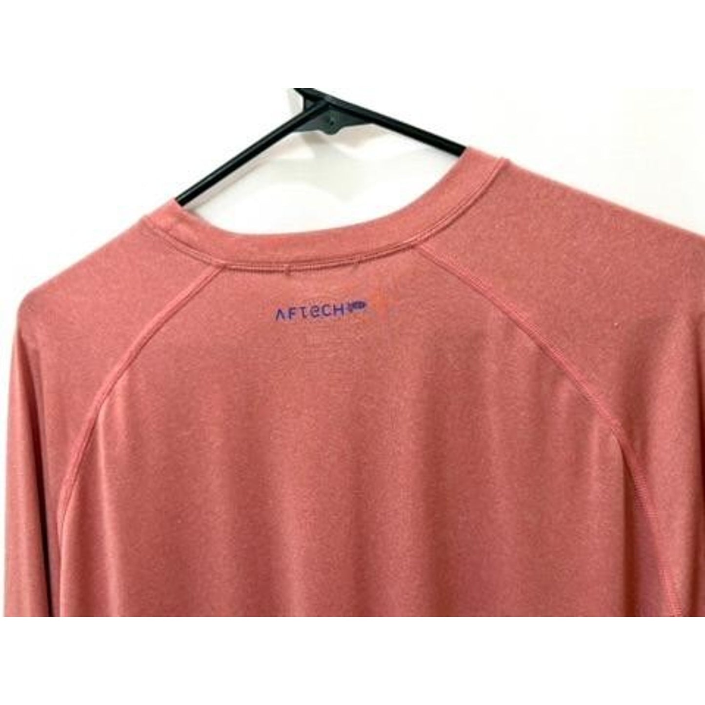 AFTCO Fishing Shirt Mens Large Salmon Pink Long Sleeve Sun Protection