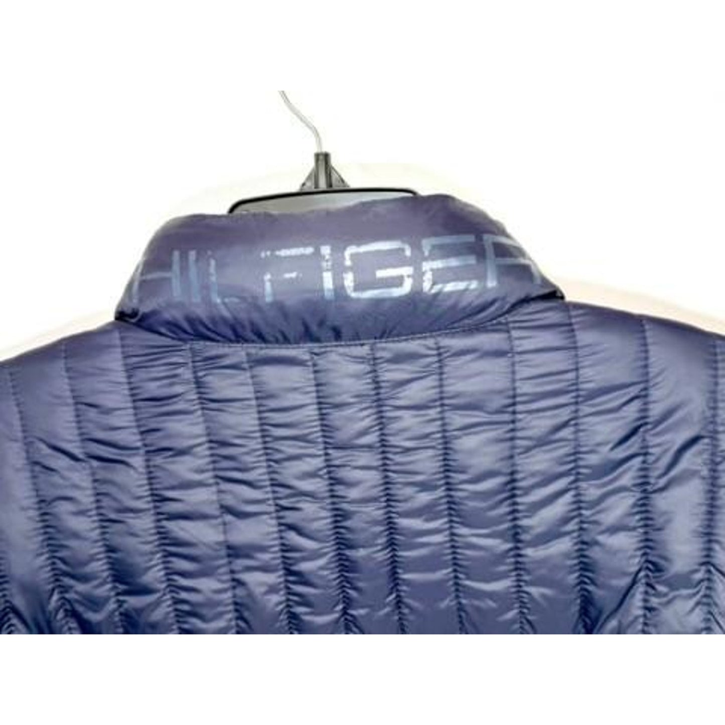 Tommy Hilfiger Puffer Jacket Mens XL Navy Blue Packable Quilted Full Zip Coat