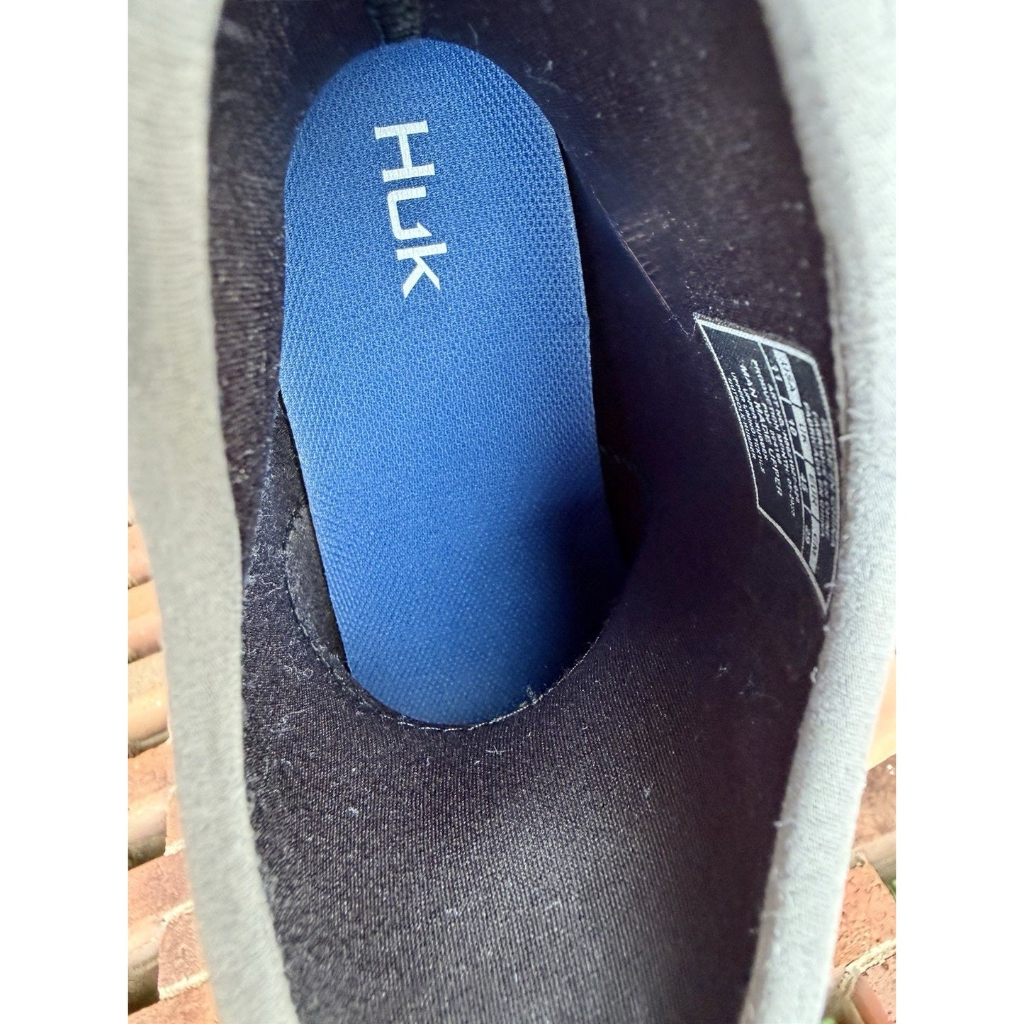HUK Men’s Rogue Wave Fishing Deck Boots Waterproof Rubber Gray White Size 11 NIB