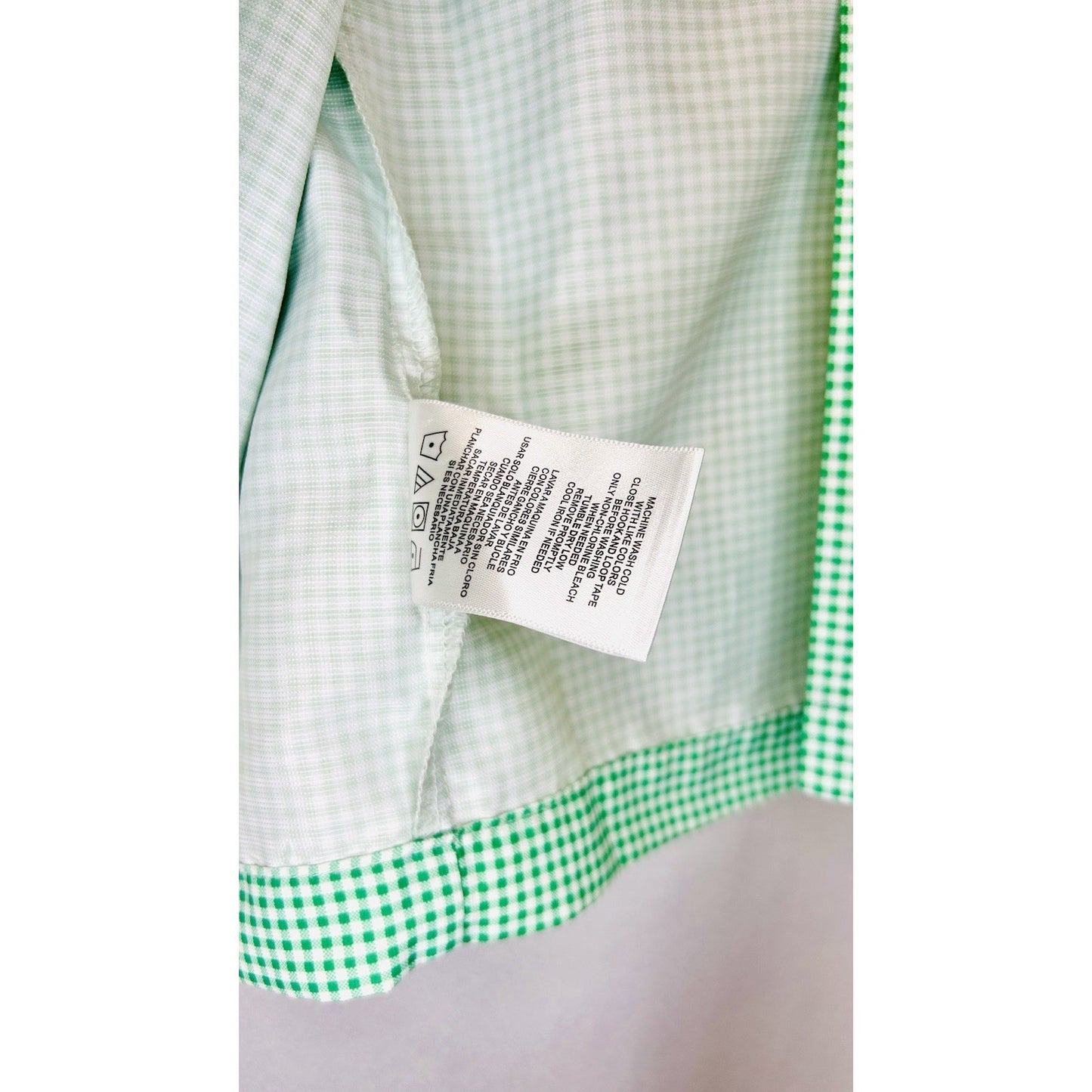 Habit Shirt Mens Medium 40+ Solar Factor Outdoor Fishing Button Gingham Plaid