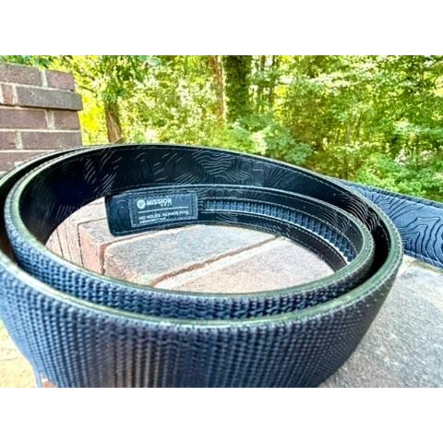 NWT Mission Belt Swat Black Nylon Ratchet Belt Mens XXL 40mm No Holes Adjustable