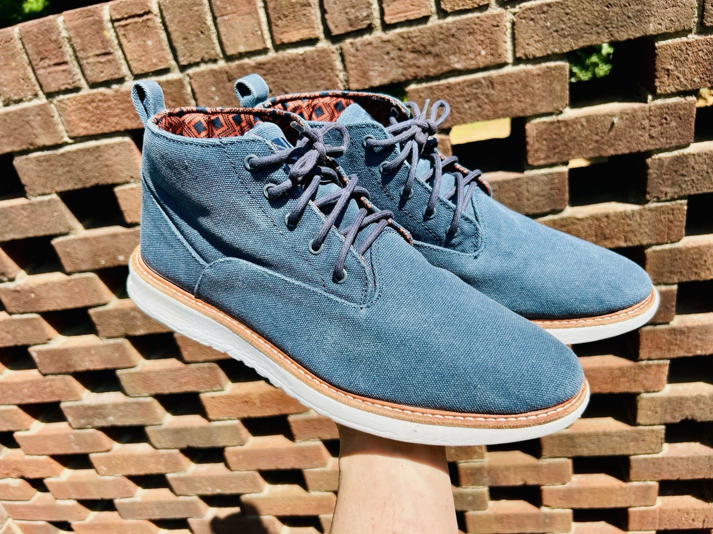 Ben Sherman Omega Casual Chukka | Men’s Sz 12 Blue Canvas Lace Up Chukkas Boots