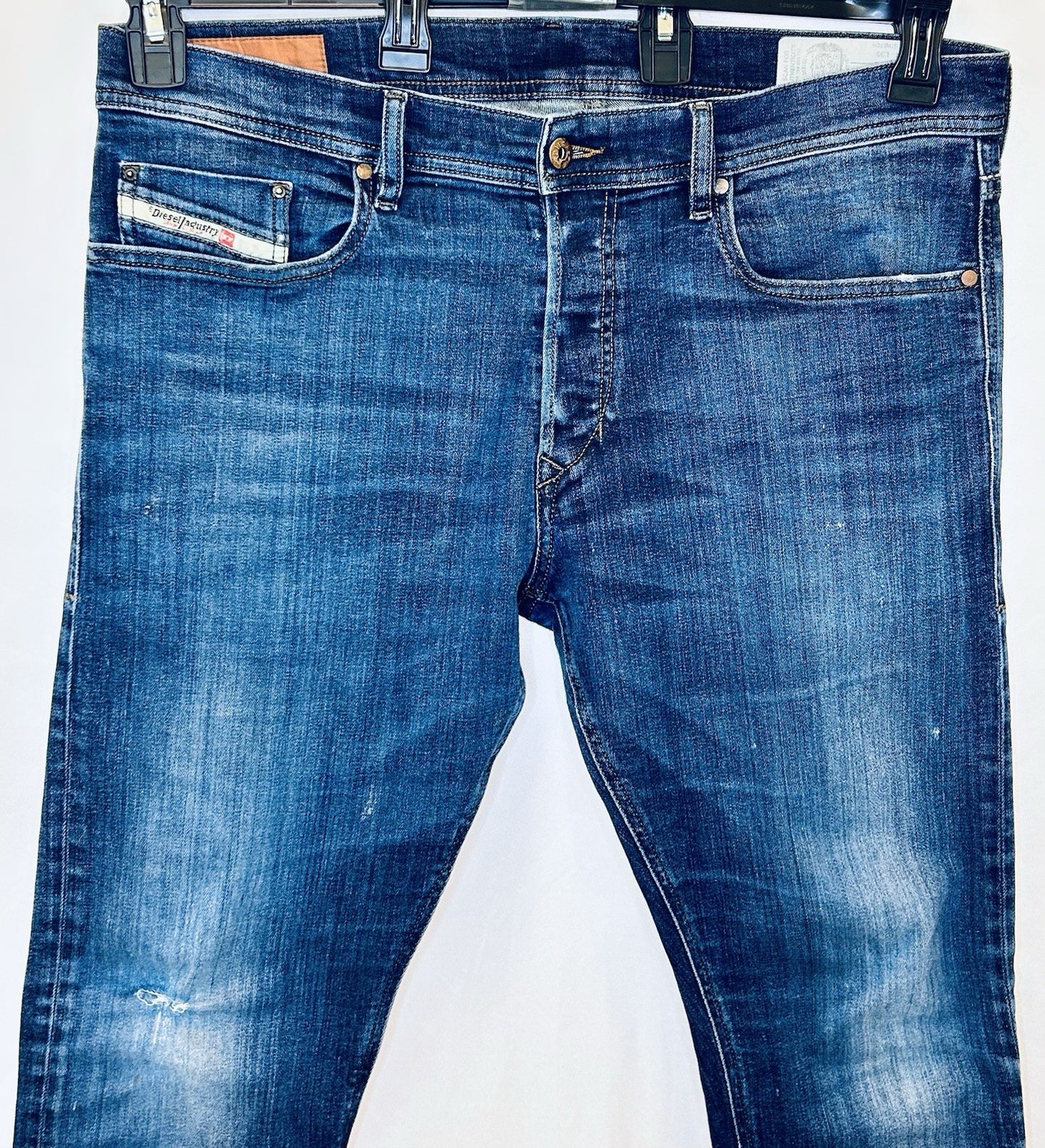 Diesel Jeans Tepphar Men’s 34x30 Slim Skinny Fit Dark Wash | Slim Carrot