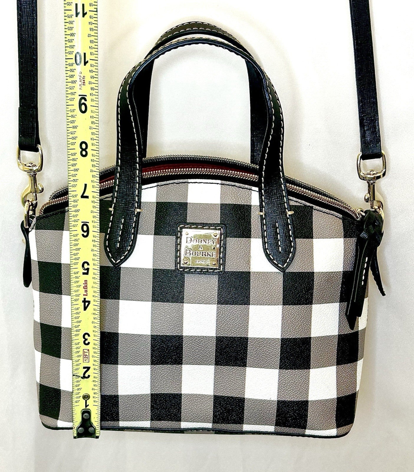Dooney & Bourke Novelty Printed Coated Cotton Ruby Satchel w/ Crossbody Strap