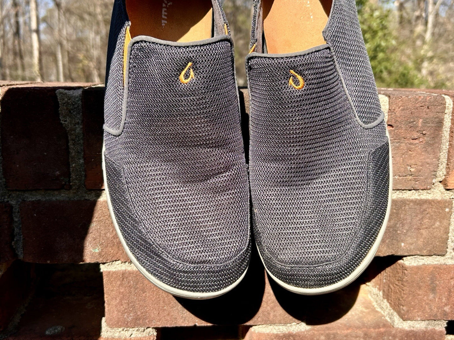 OLUKAI Nohea Mesh Men’s Slip On Sneakers Color Blue Depth Size 11.5