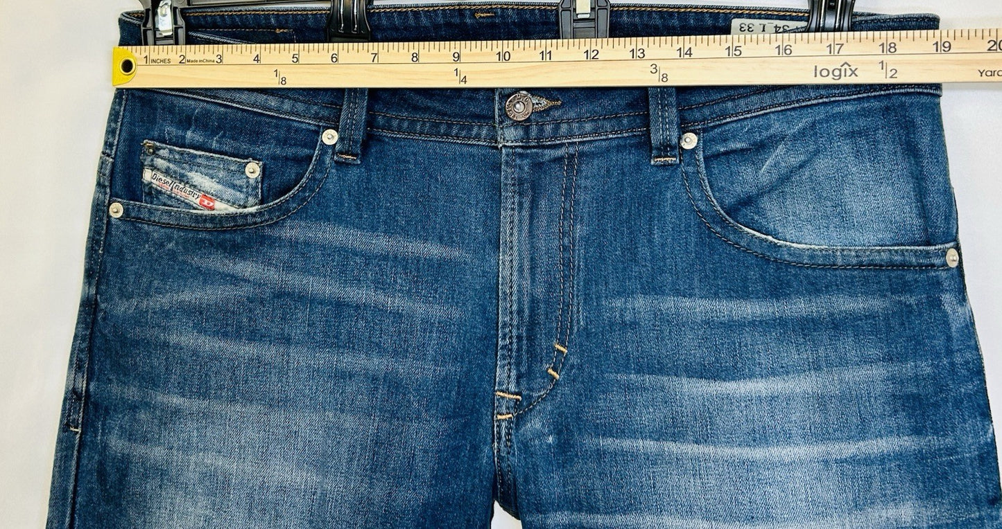 Diesel Jeans Thavar Men’s 34x33 Slim Skinny Fit Dark Wash (34x31 Measured)