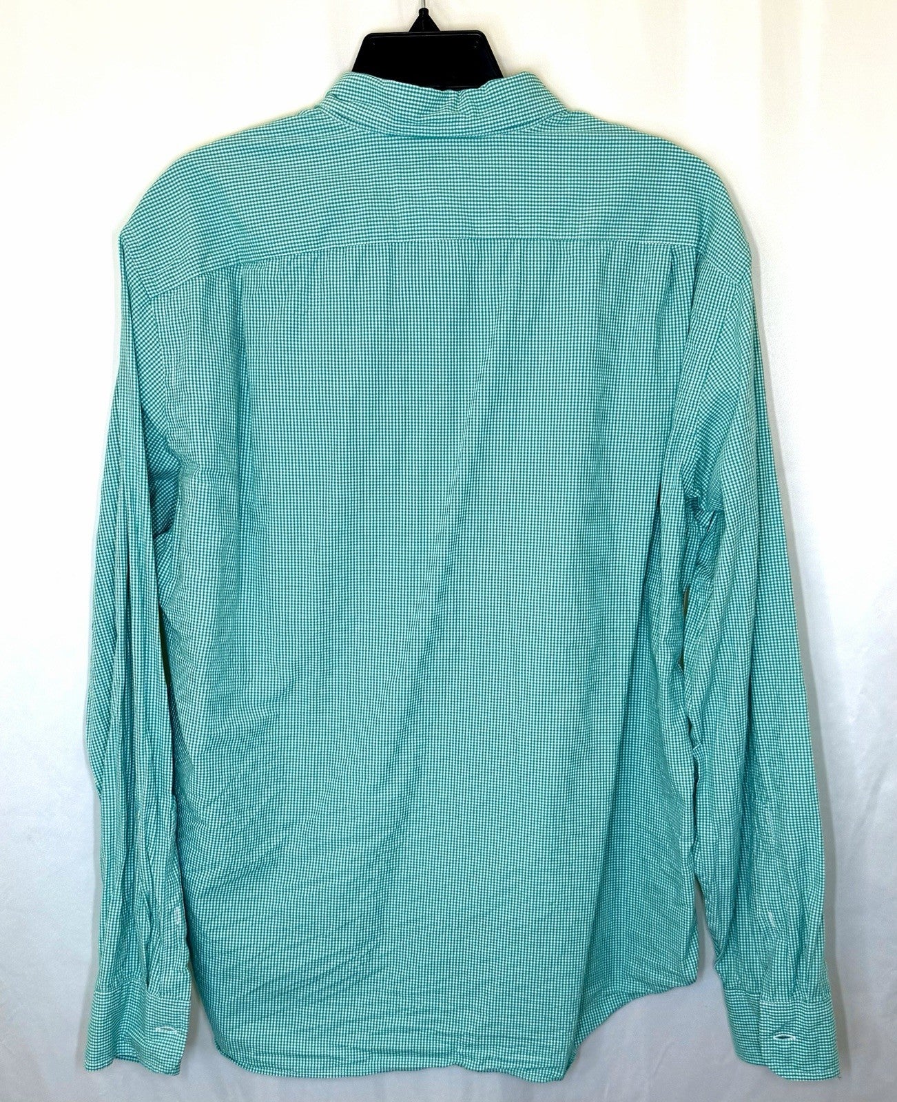 J.Crew Shirt Men's Sz XL Green Purple Gingham 120's 2 Ply Long Sleeve Button Up