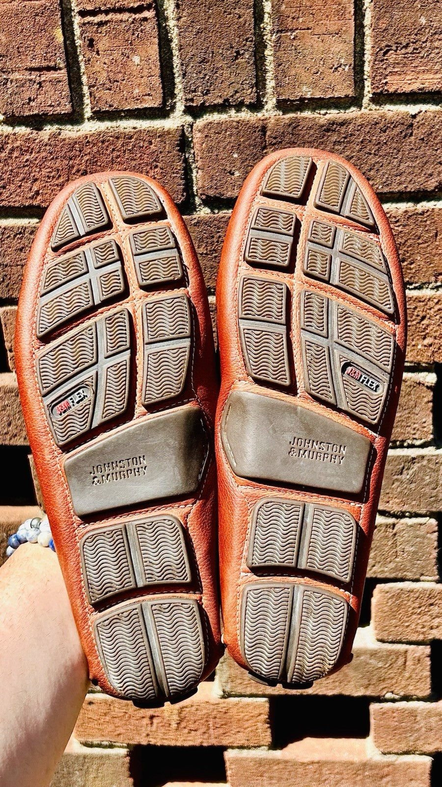Johnson & Murphy Men’s 8M / Brown Leather Driving Loafers / J&M Flex / See Pics!