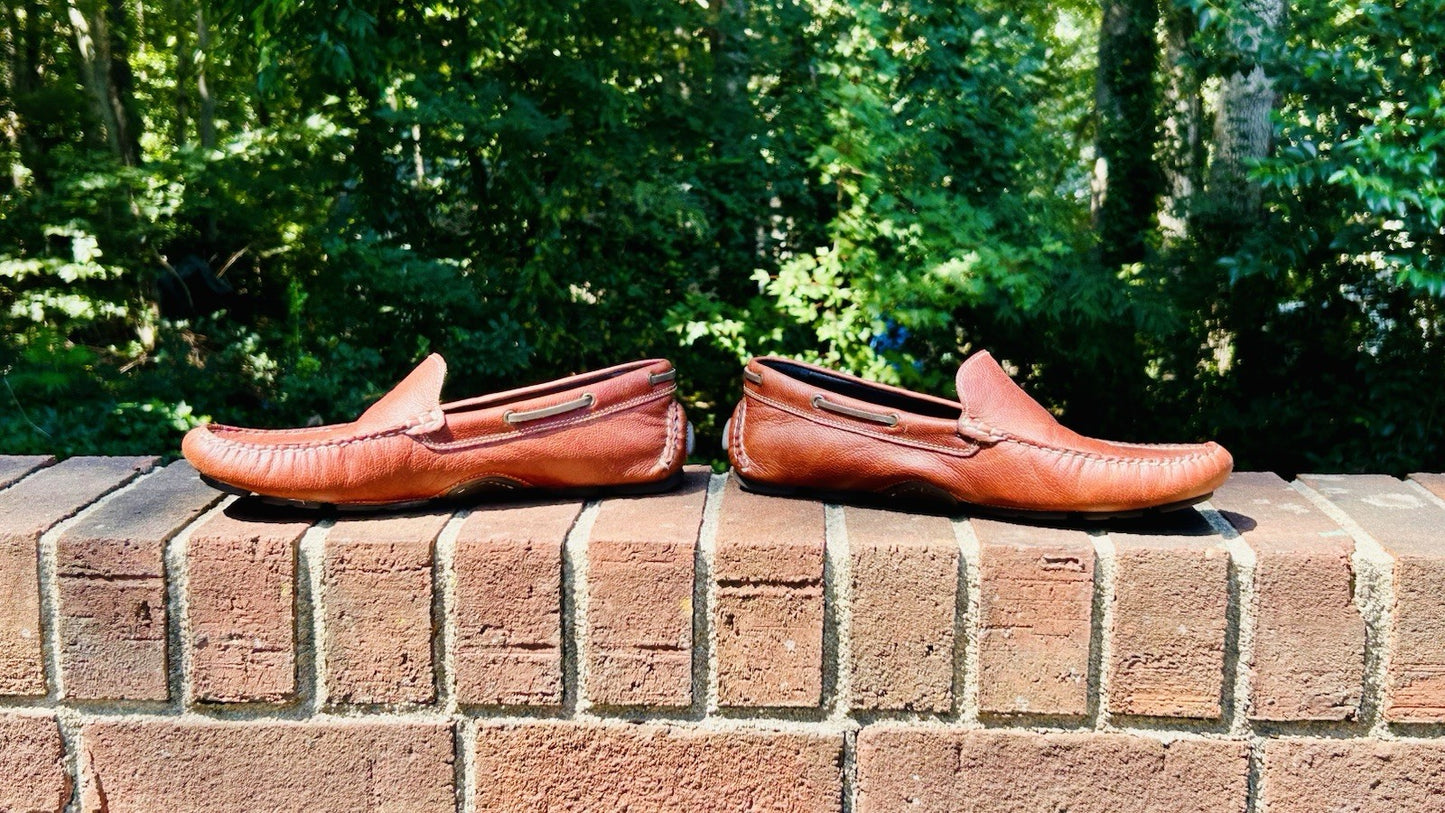 Johnson & Murphy Men’s 8M / Brown Leather Driving Loafers / J&M Flex / See Pics!