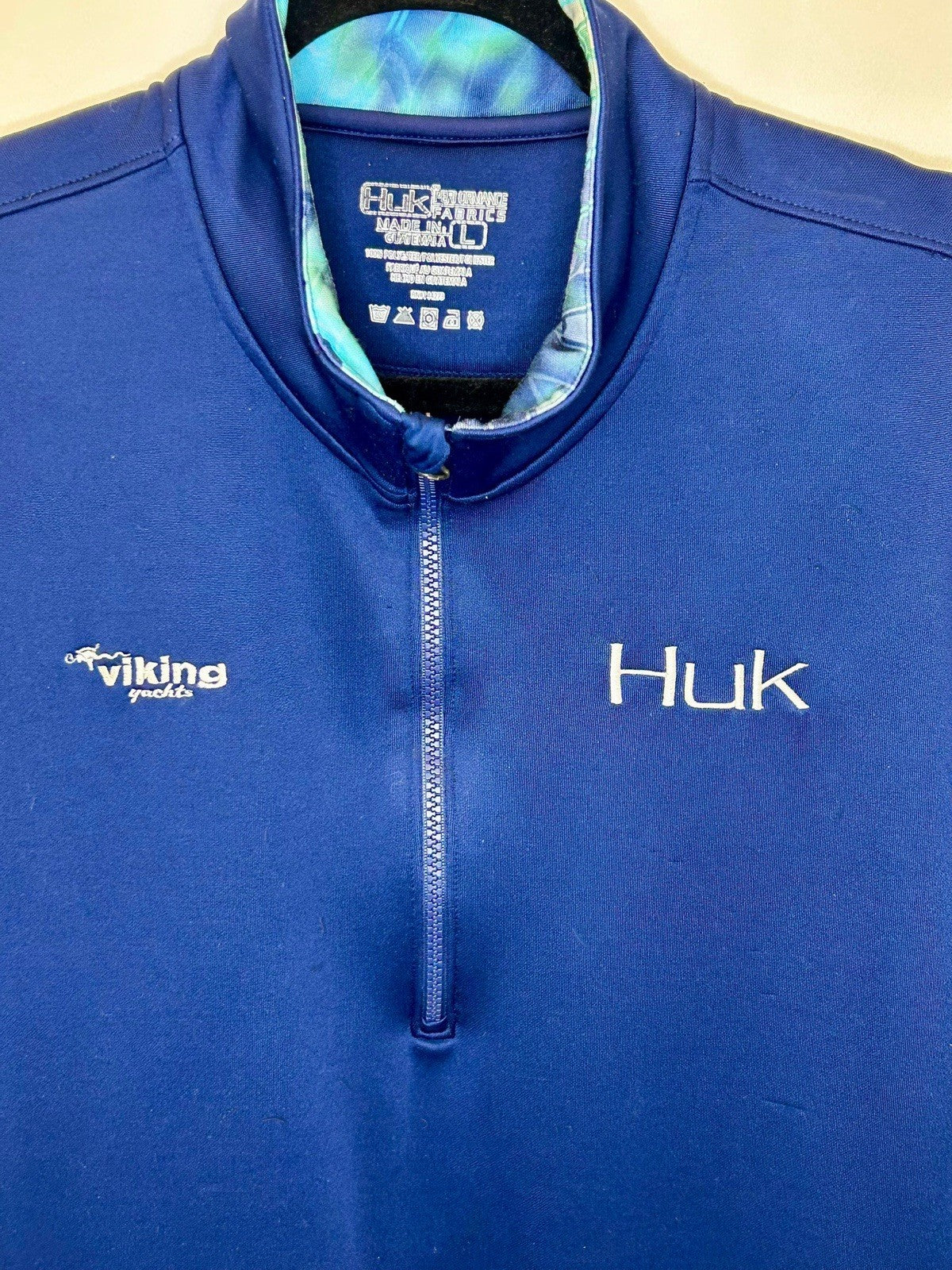HUK Fishing Performance 1/4 Zip Shirt Men’s Large Bassmaster Logo L/S Breathable