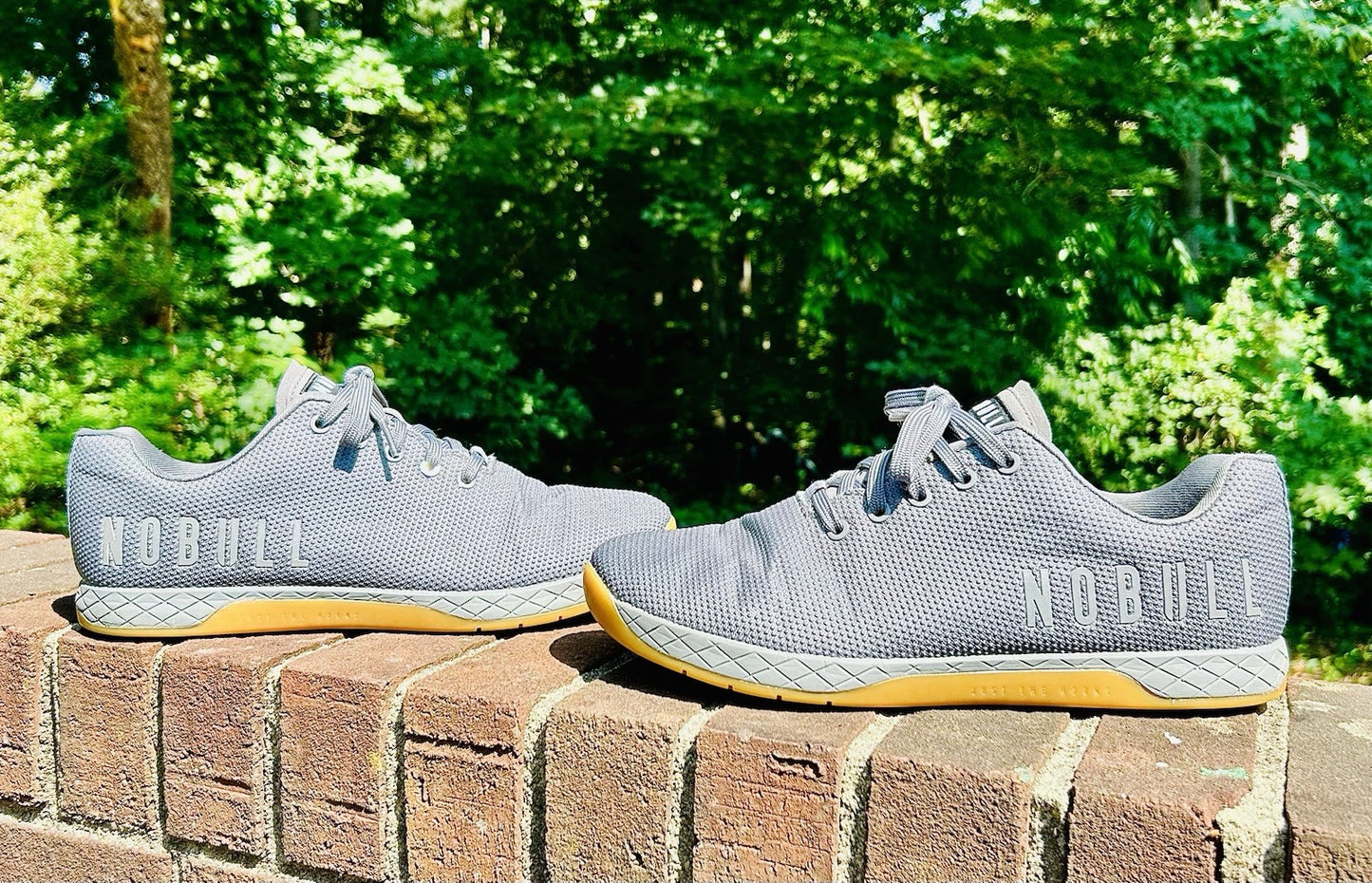 NOBULL Super Fabric Mens 11.5 Grey/Gum Running Athletic Sneakers Trainers Shoes