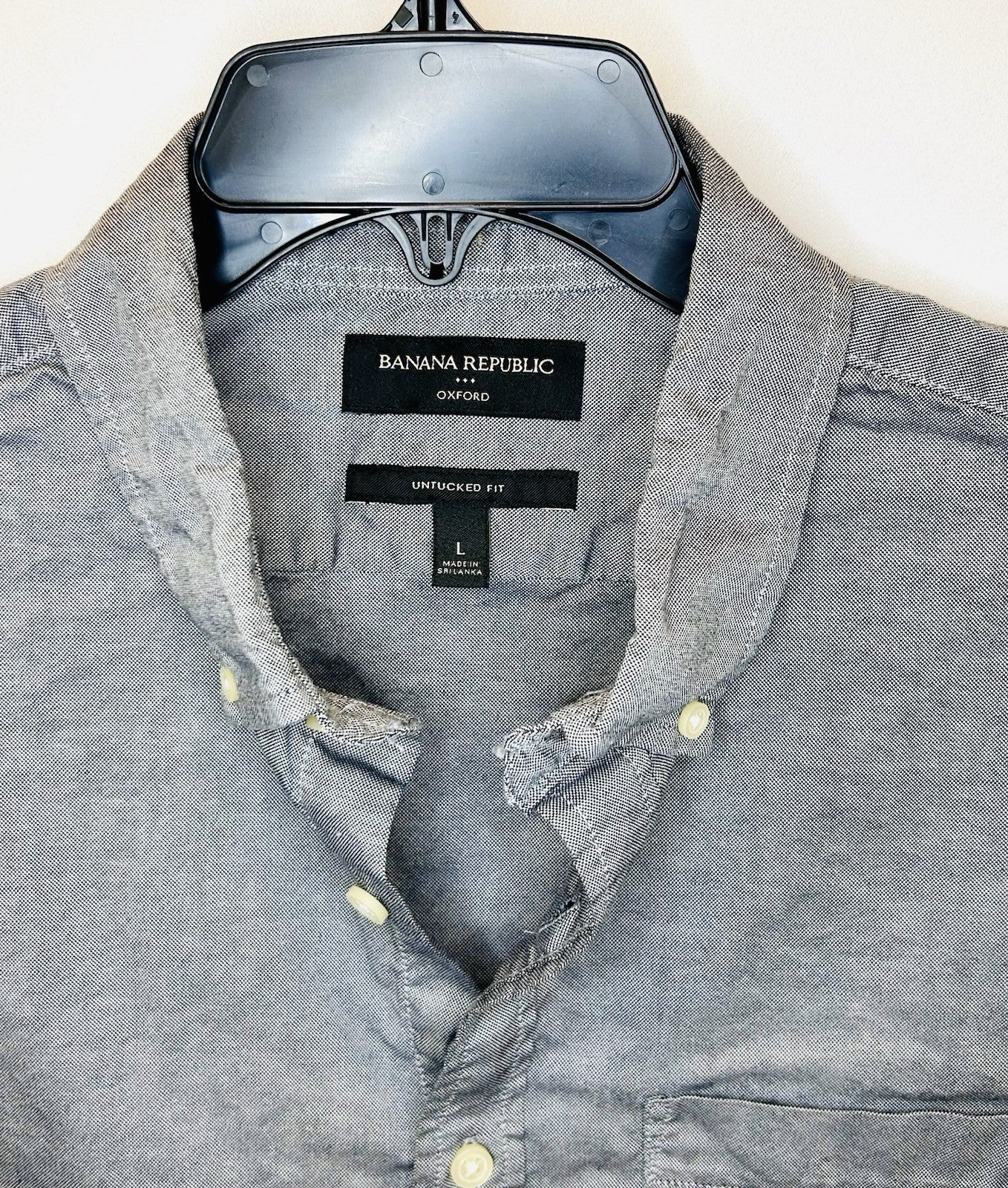 BANANA REPUBLIC MEN SLIM SUPER SOFT OXFORD SHIRT / SIZE L LARGE | $65 NEW
