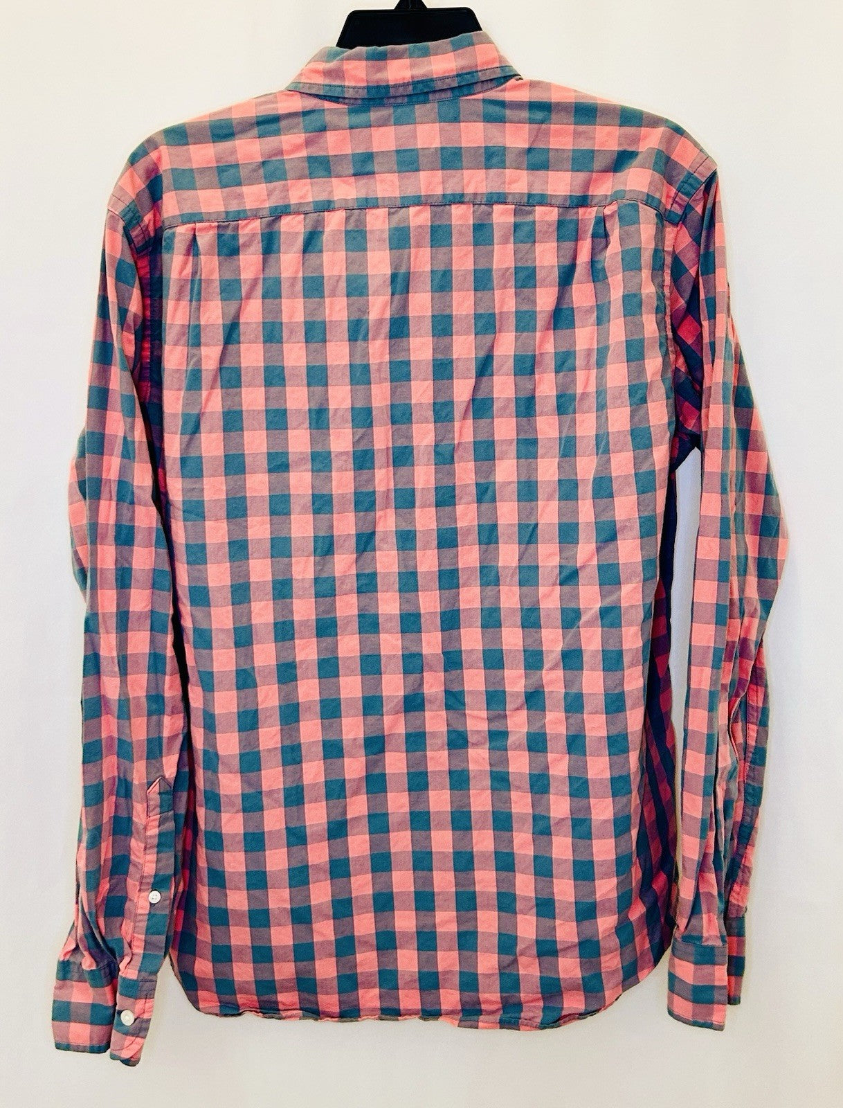J. Crew Cotton Flannel Long Sleeve Plaid Blue Red Button Shirt Men's Large L