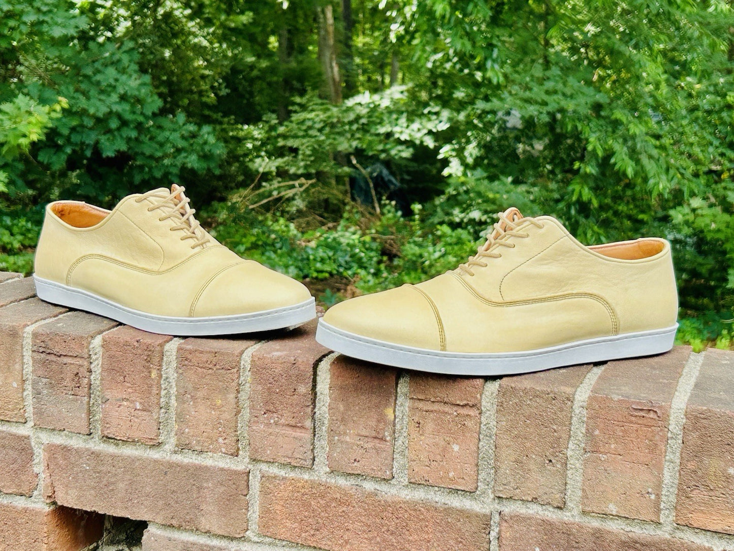Allen Edmonds Men’s Park Sneaker | Size 10 | Parchment Leather | $300 Retail