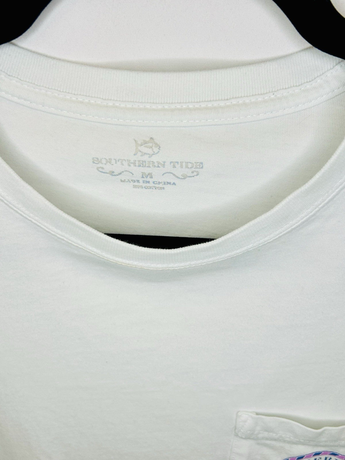 SOUTHERN TIDE L/S ORIGINAL MEDALLION SKIPJACK TEE - WHITE- WOMEN’S MEDIUM