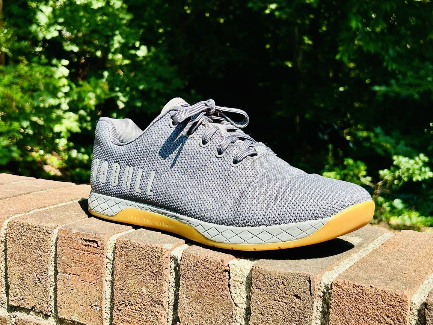 NOBULL Super Fabric Mens 11.5 Grey/Gum Running Athletic Sneakers Trainers Shoes