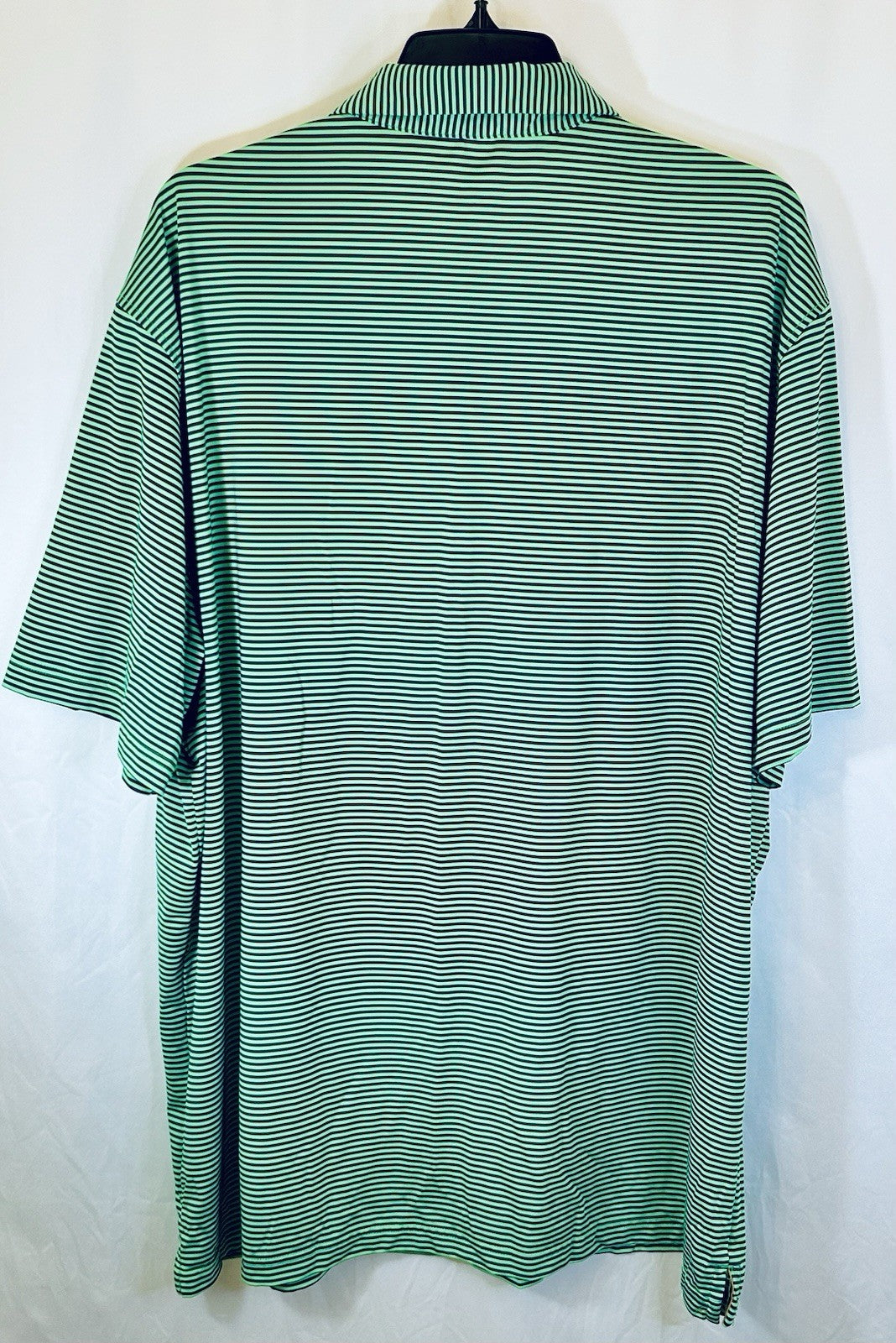 Michel Rouen Polo Shirt Men’s Size 3XL Green Striped Performance Golf