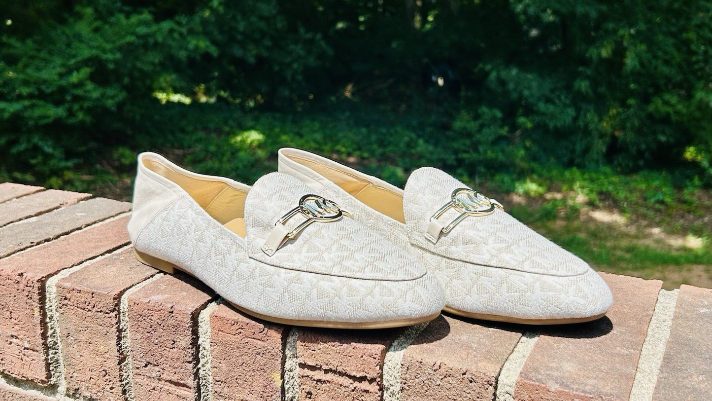 New MICHAEL KORS Charlton Loafer Leather | Bright White | 11M Size | Retail $155