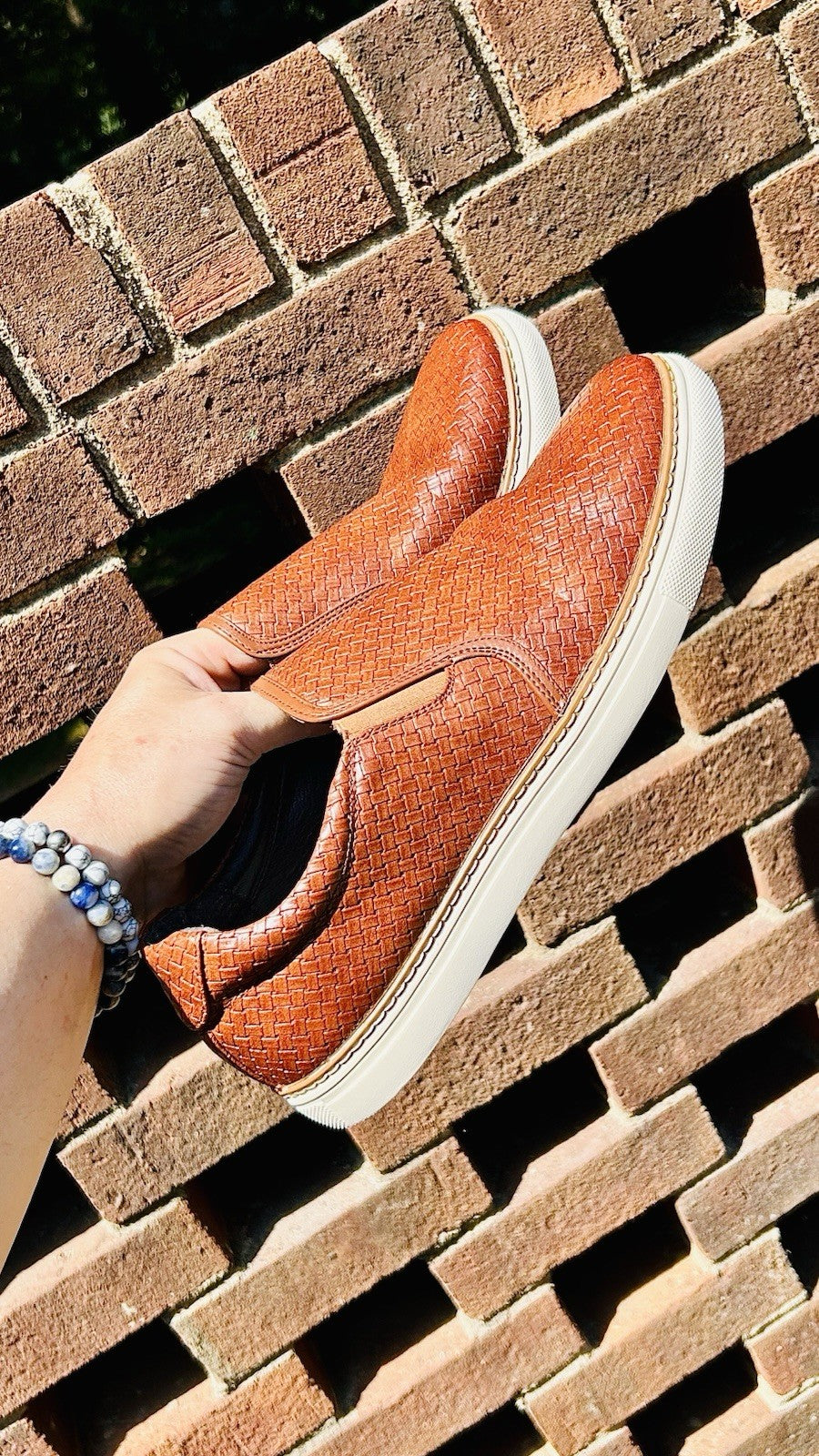 Black Brown 1826 Men's Weave-Around Casual Slip-On Loafer Sz 9.5 / See Pics!!