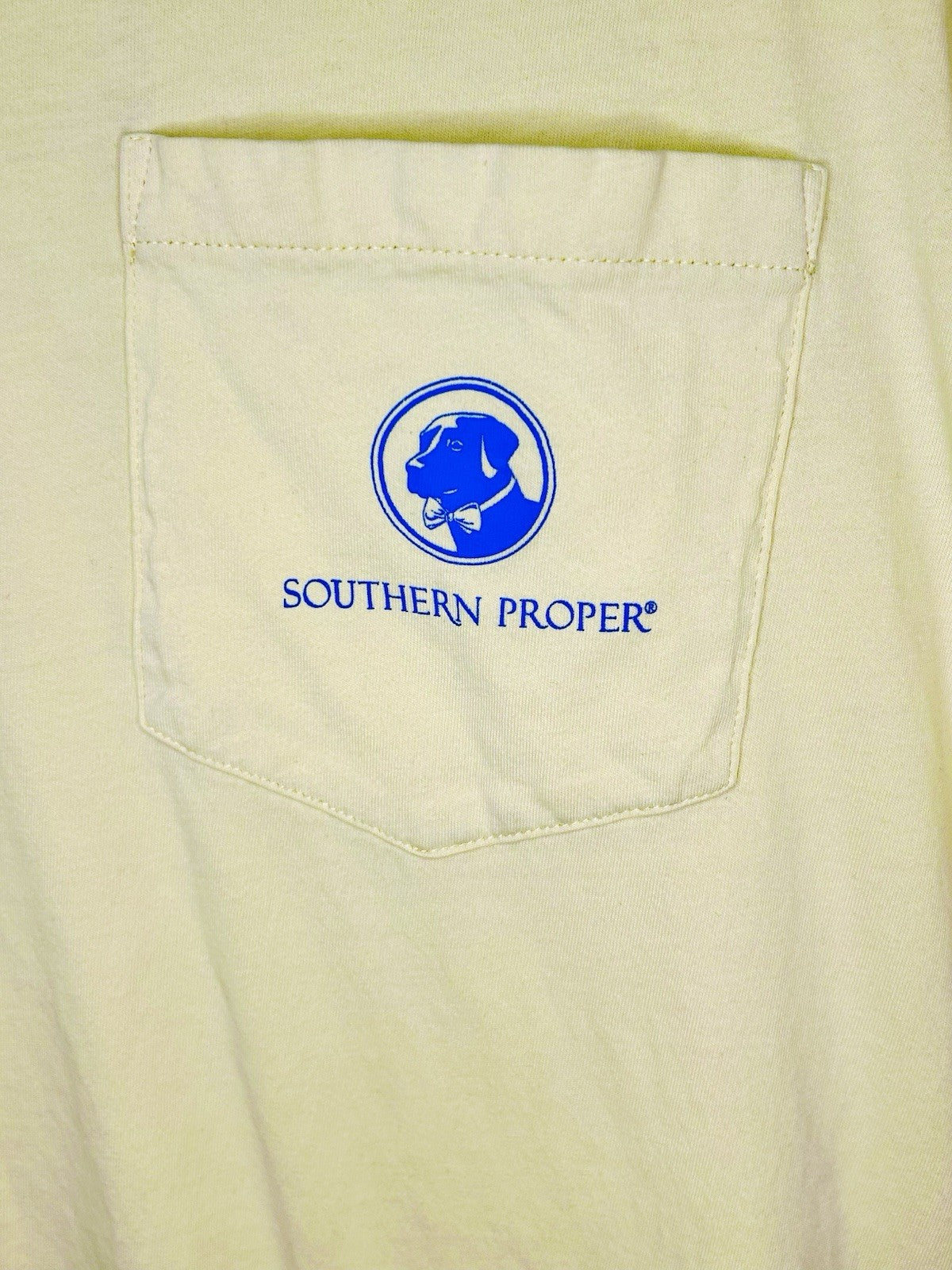 Southern Proper - DOLPHIN SS TEE - Tuna - Banana Yellow - Men’s Large