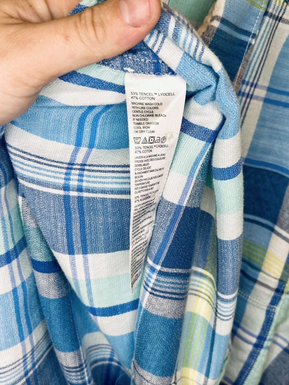 Tommy Bahama Long Sleeve Shirt Plaid Rahi Blue Ocean Deep Men’s Large | New $135