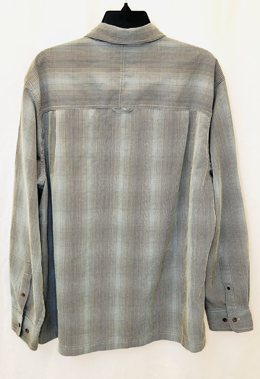 World Wide Sportsman Long Sleeve Button Up Vented Fishing Safari Shirt Gray SZ L