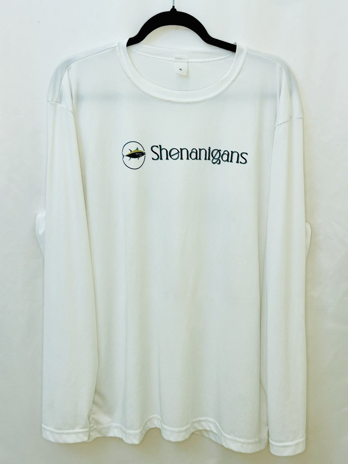 Sport-Tek Custom Shenanigans Performance Fishing Shirt - White - Men’s XL