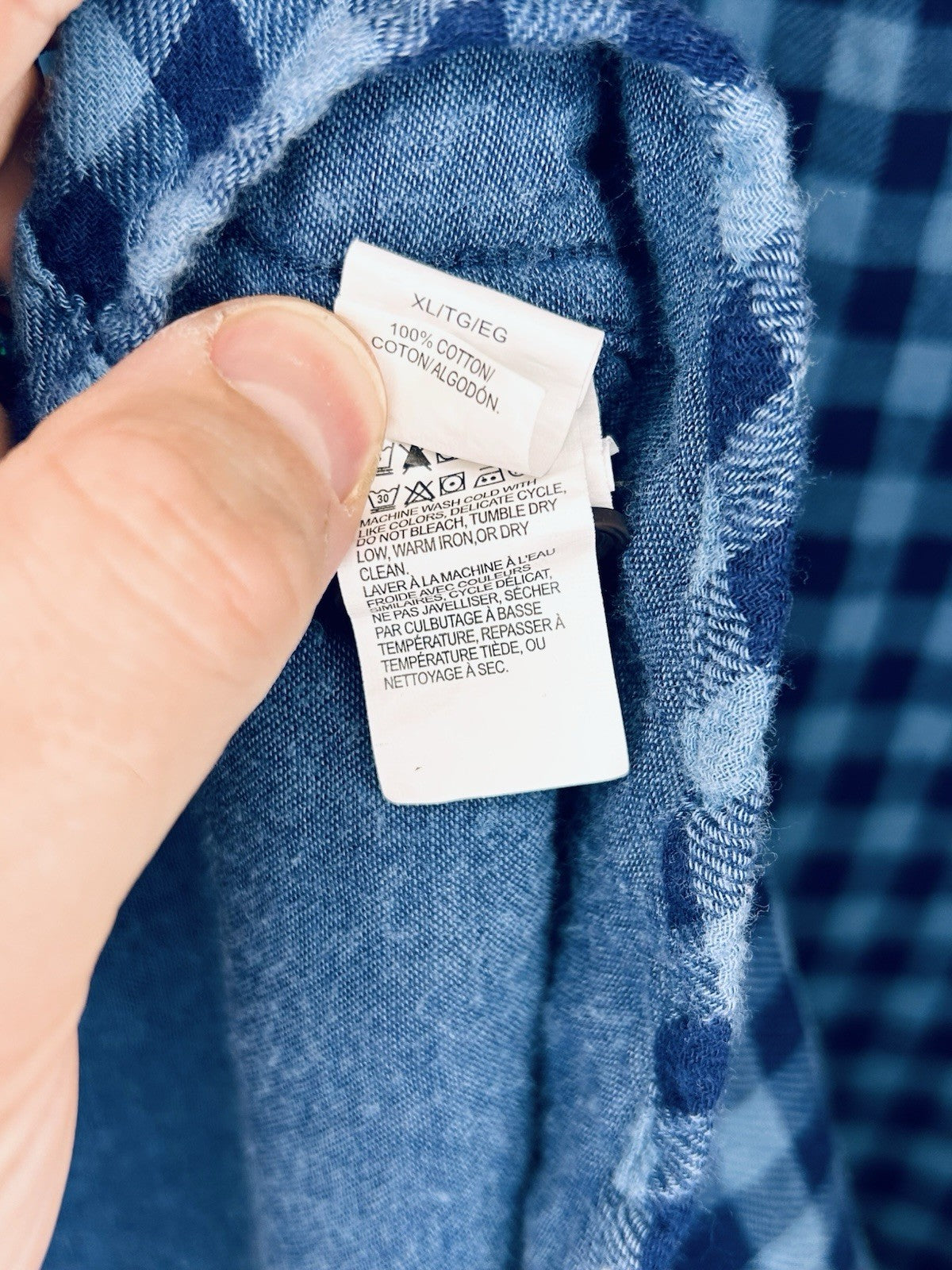 Lucky Brand Shirt Mens XL Blue Saturday Stretch Flannel Casual Lightweight