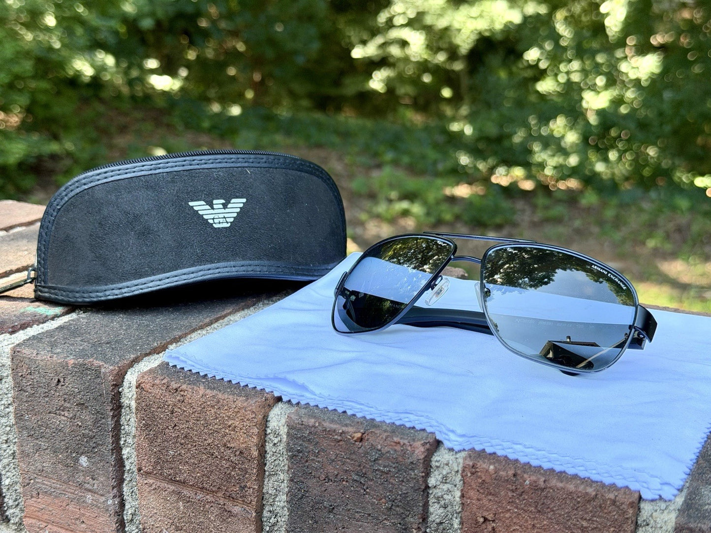 Armani Exchange AX2012S 606381 62 Men's Aviator Polarized Matte Black Sunglasses