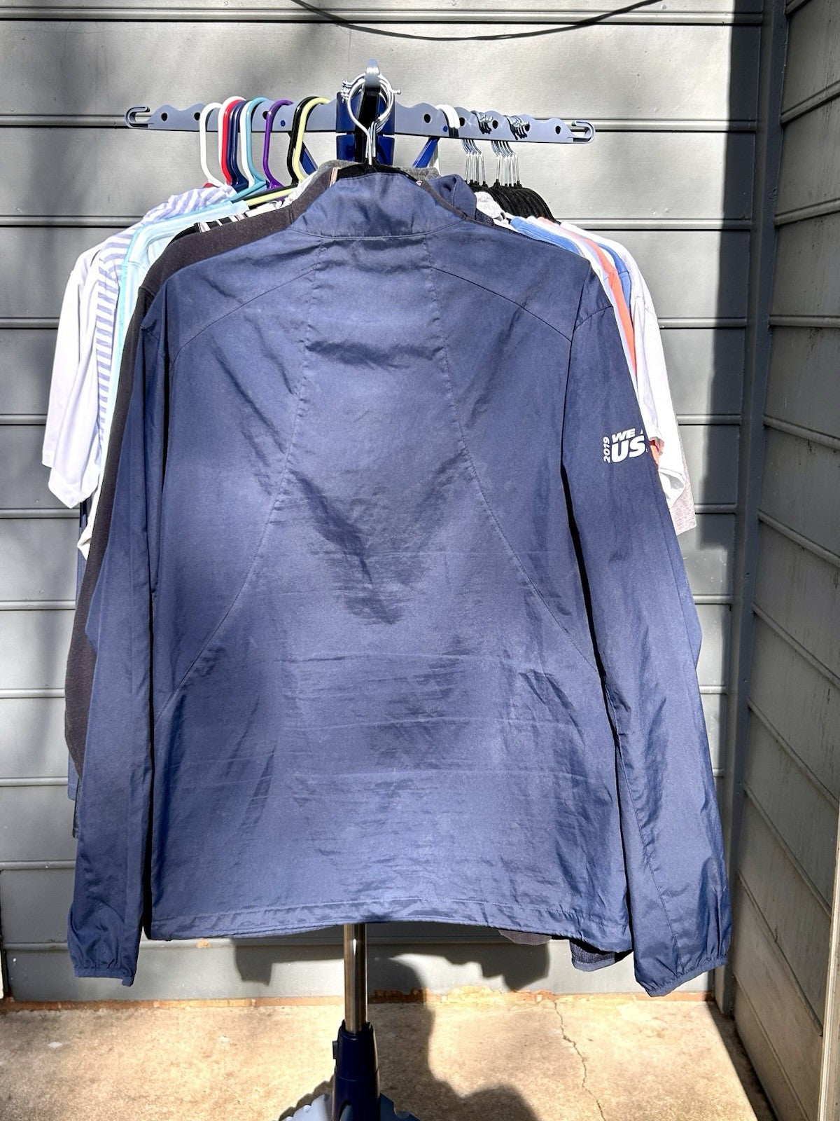 Port Authority/Michelin Tires Navy Track Windbreaker Pullover Men’s Medium