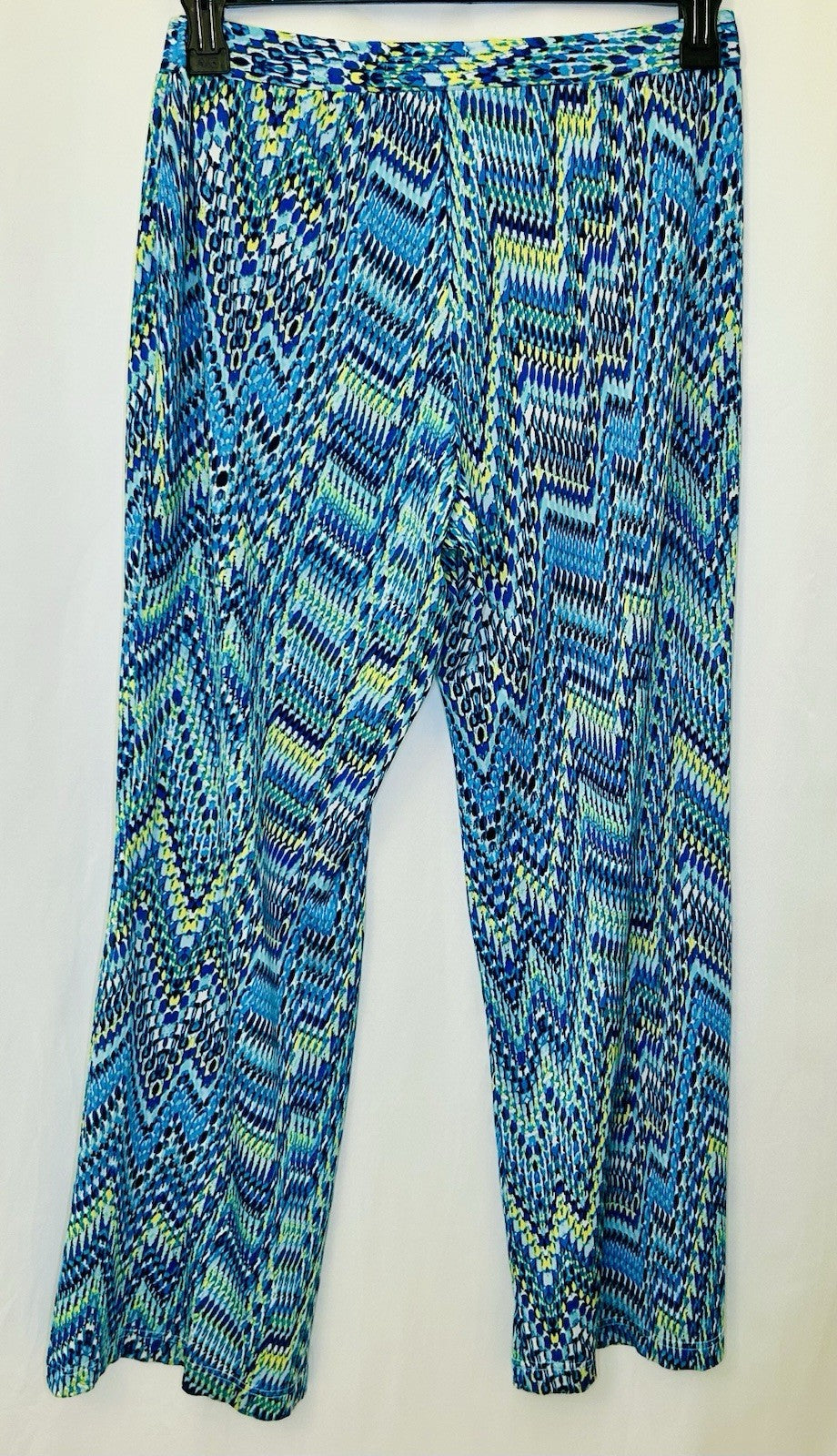 Counterparts Stretchy Pants Blue Size M Geo Design Pull On Casual Work Wide Leg