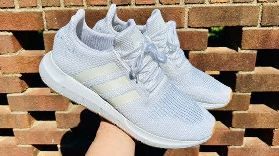 Adidas Men's Sneakers Size 12 Swift Run Triple White Athletic Casual Shoes