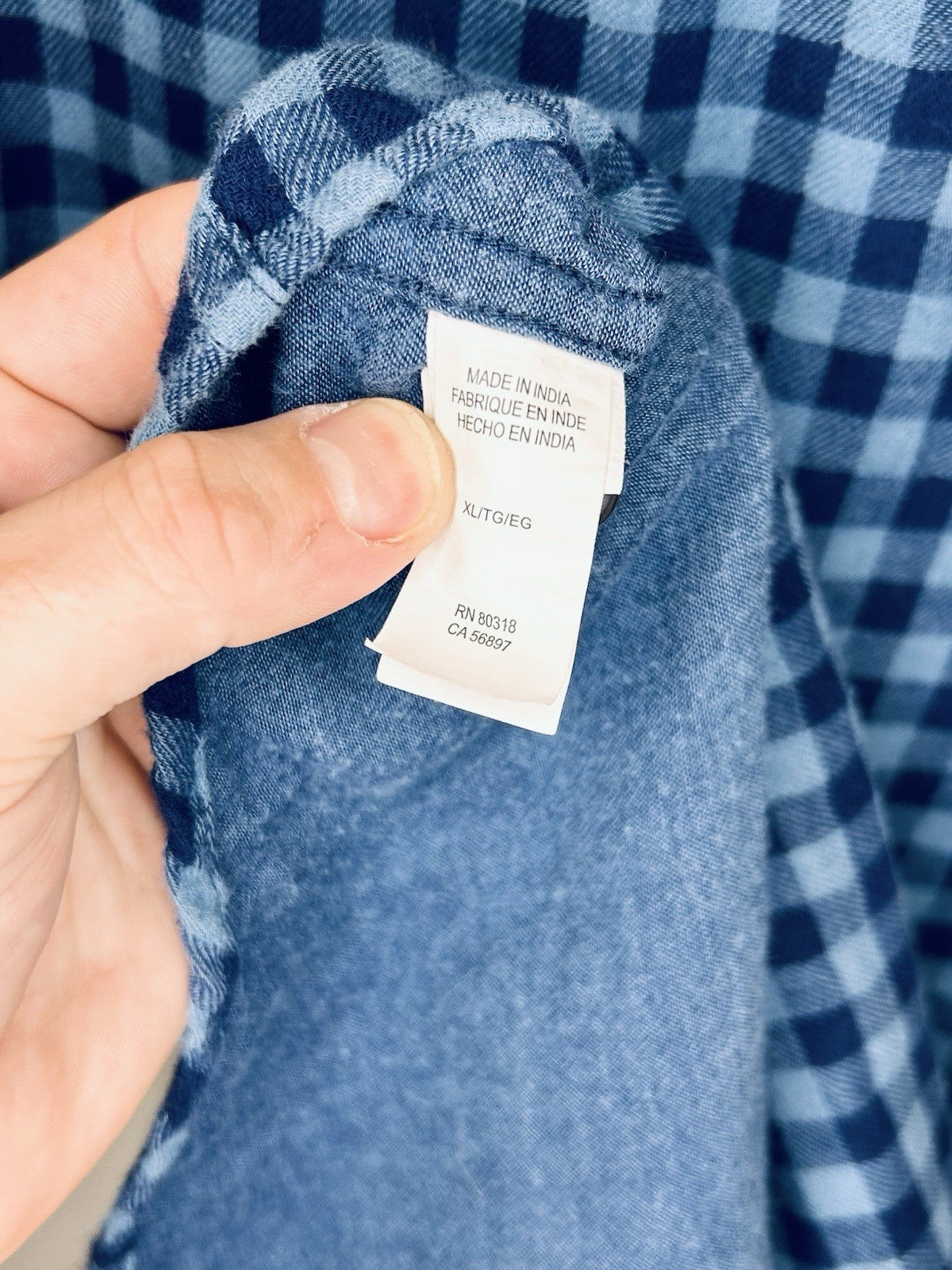Lucky Brand Shirt Mens XL Blue Saturday Stretch Flannel Casual Lightweight