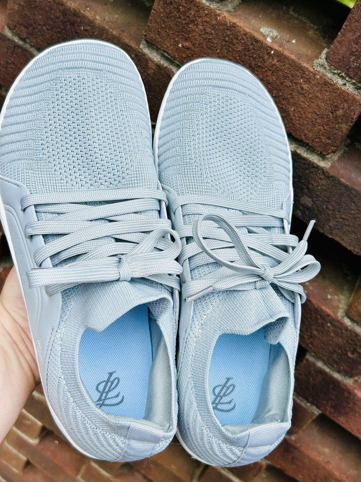 Lelsfit Sz 11 Women's Gray Walking Shoes Wide Toe Barefoot Minimalist Zero Drop