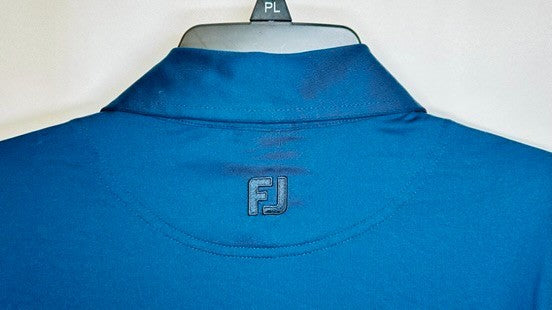FootJoy Polo Shirt Mens Small Blue Short Sleeve Golf R 1947 Performance Stretch