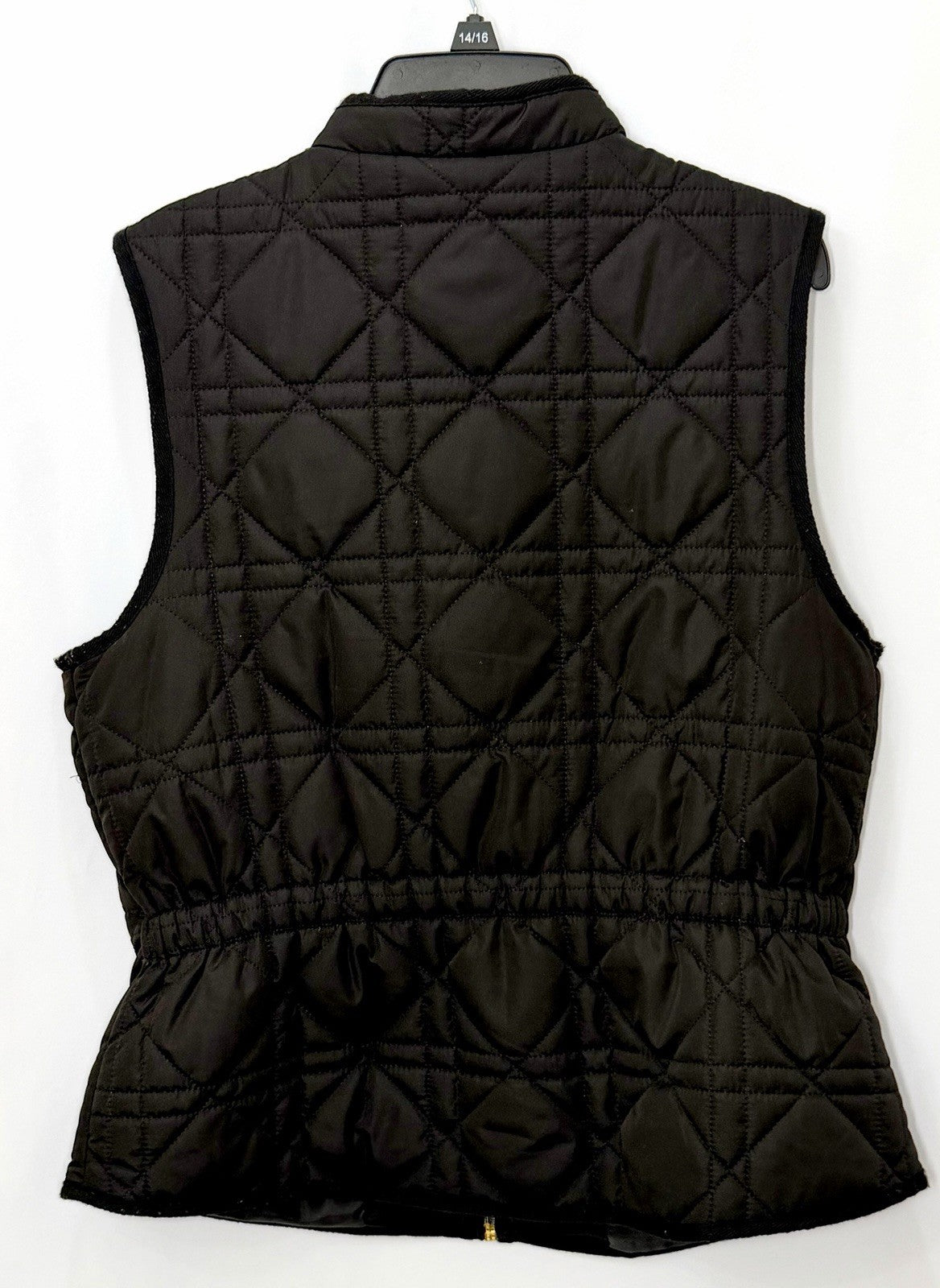 Kenneth Cole NY Quilted Black Down Puff Puffer Vest Medium Excellent See Pics!!!