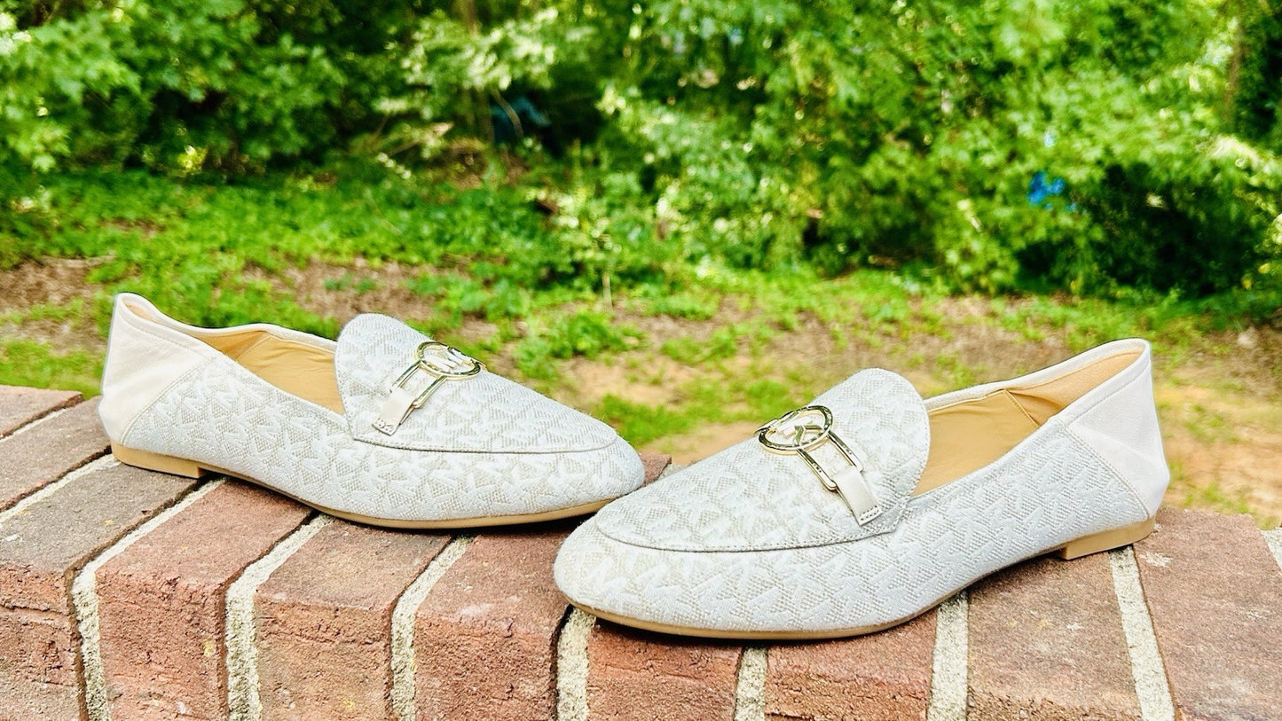New MICHAEL KORS Charlton Loafer Leather | Bright White | 11M Size | Retail $155