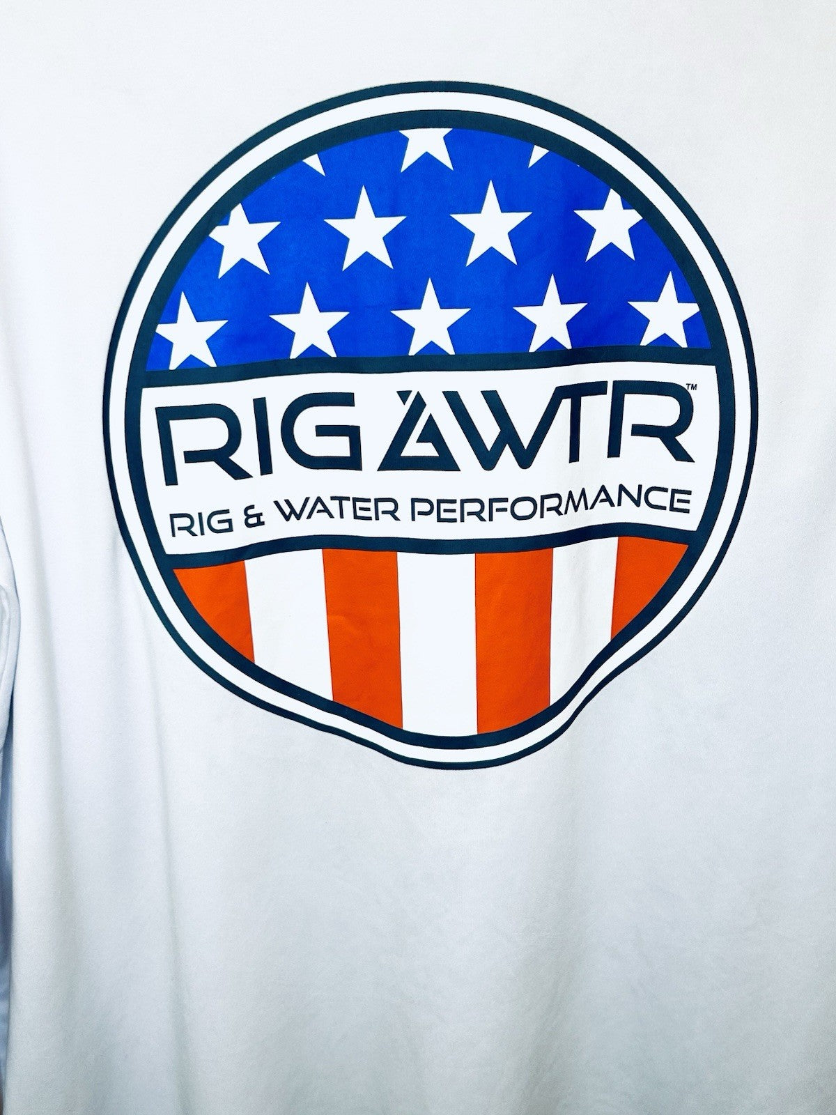 Rig & Water USA Reel Fishing Long Sleeve T-Shirt Men's Size Large UPF 50