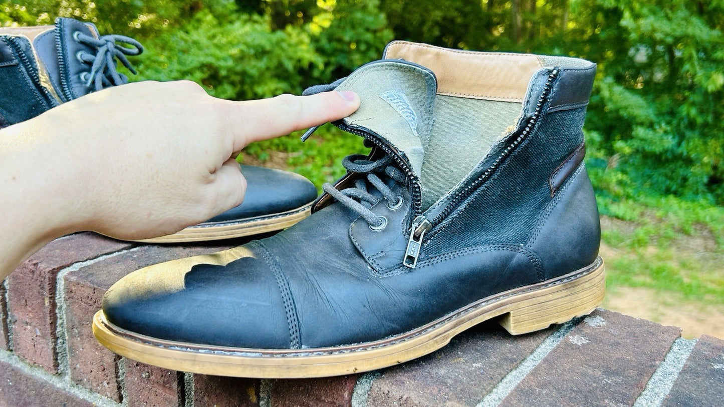 Sonoma Gray Zip-up & Lace-up Ankle Boots Men's Size 13M