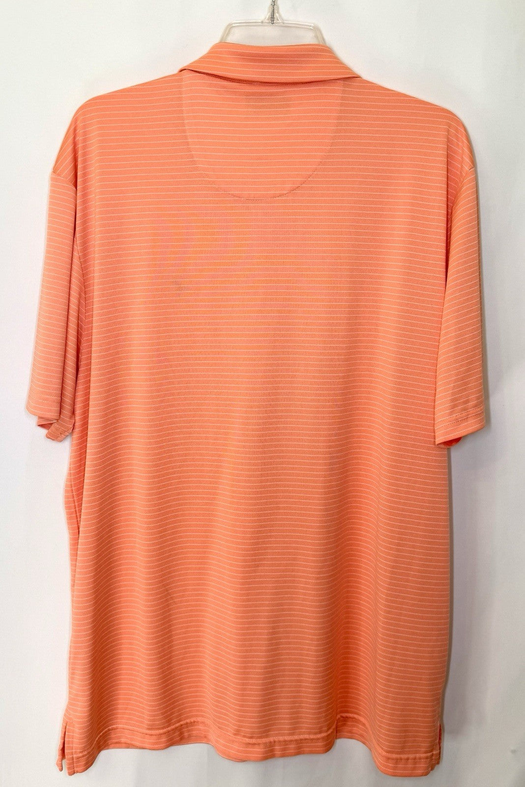 Jack Nicklaus Men's Golf Stay Dri Short Sleeve Polo Shirt Orange Striped Size XL