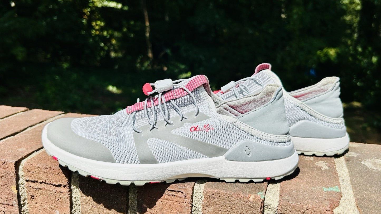Olukai Women's Miki Trainer Athletic Casual Shoe Pale Grey/Poi Size 7M
