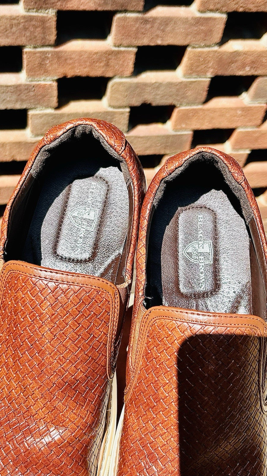 Black Brown 1826 Men's Weave-Around Casual Slip-On Loafer Sz 9.5 / See Pics!!